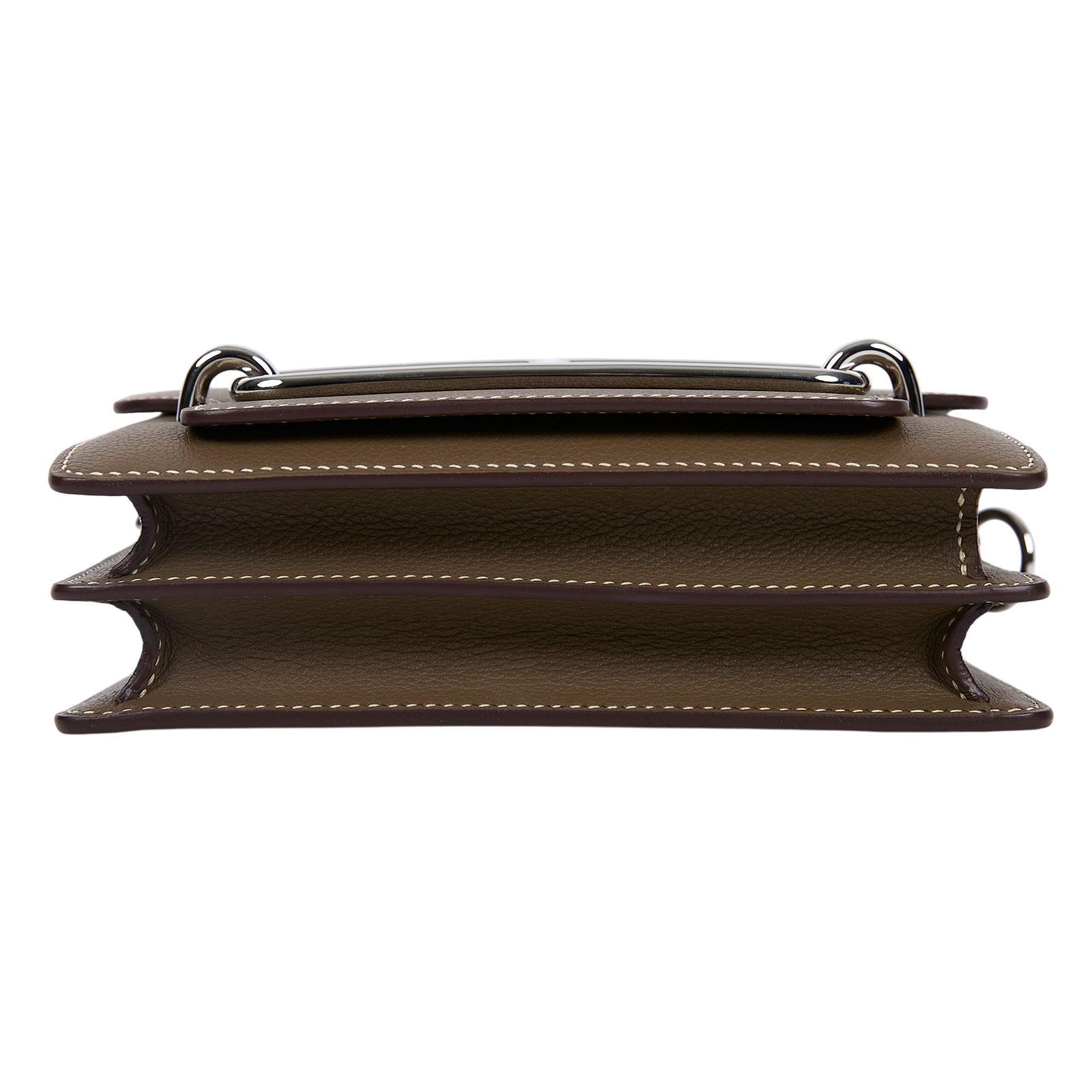 愛馬仕 Hermes Roulis 豬鼻子 斜背包 18 Mini 大象灰 銀色五金 H070510CK18 W刻  原廠盒子/防塵袋/購買證明影本