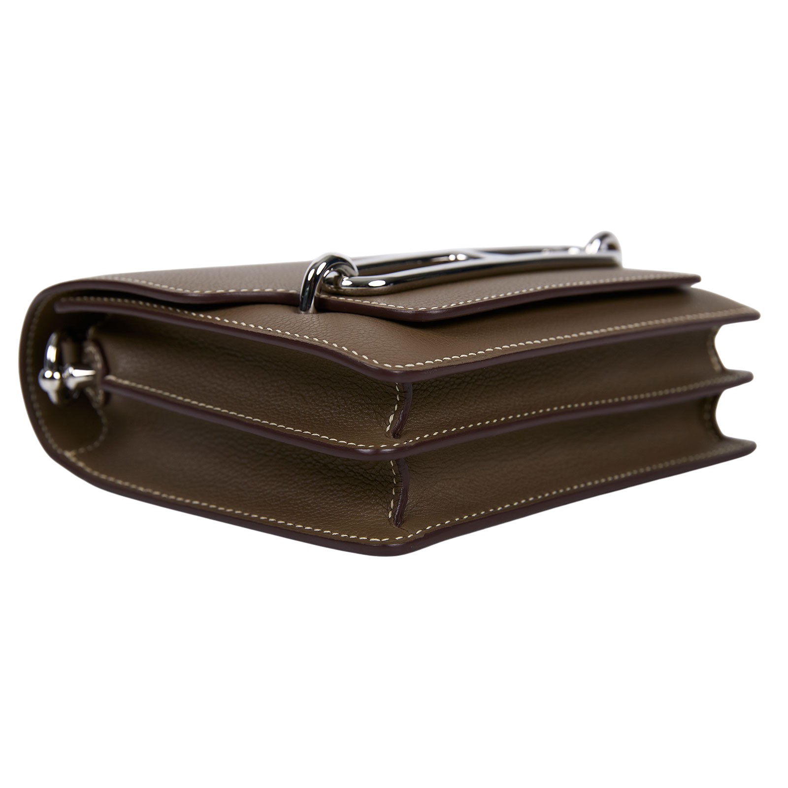 愛馬仕 Hermes Roulis 豬鼻子 斜背包 18 Mini 大象灰 銀色五金 H070510CK18 W刻  原廠盒子/防塵袋/購買證明影本