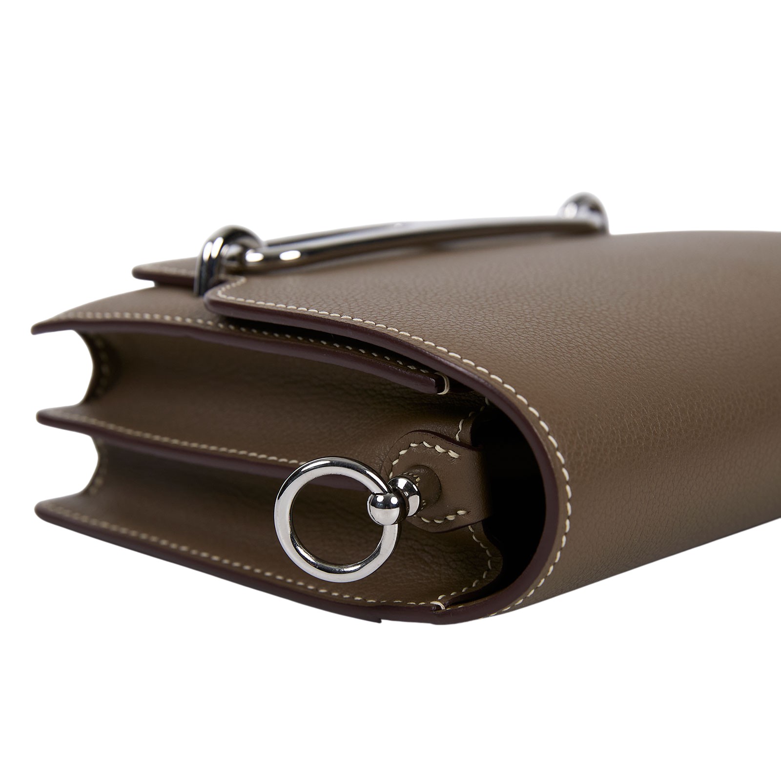 愛馬仕 Hermes Roulis 豬鼻子 斜背包 18 Mini 大象灰 銀色五金 H070510CK18 W刻  原廠盒子/防塵袋/購買證明影本