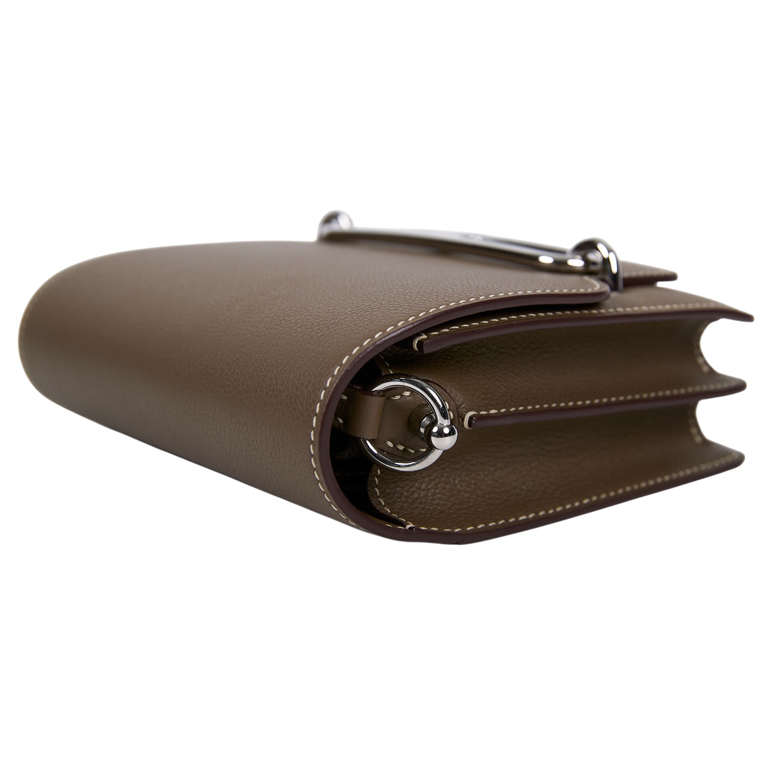 愛馬仕 Hermes Roulis 豬鼻子 斜背包 18 Mini 大象灰 銀色五金 H070510CK18 W刻  原廠盒子/防塵袋/購買證明影本