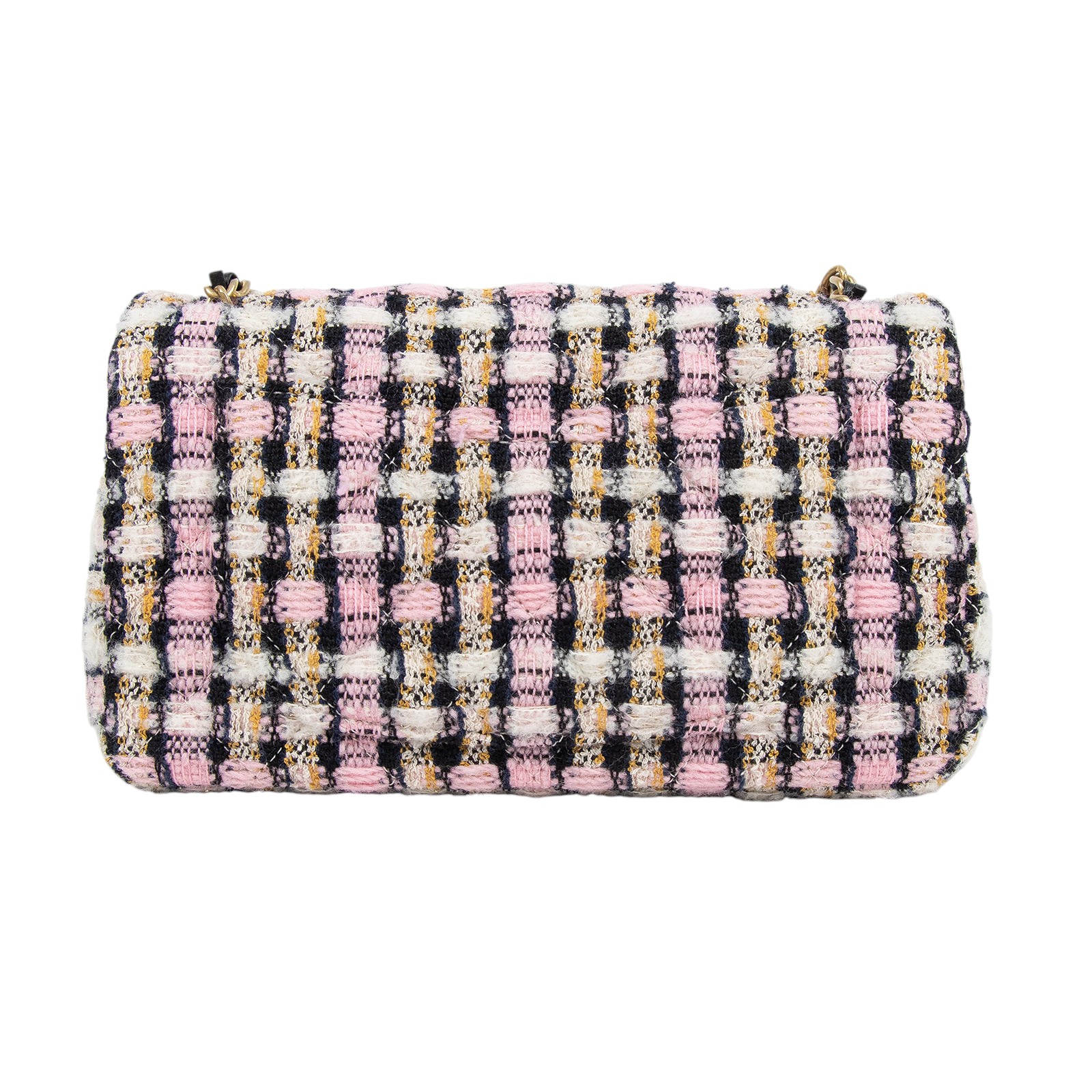 香奈兒 CHANEL Coco 20  肩背 斜背 毛呢 口蓋包  晶片款 粉毛呢金球COCO20 防塵袋