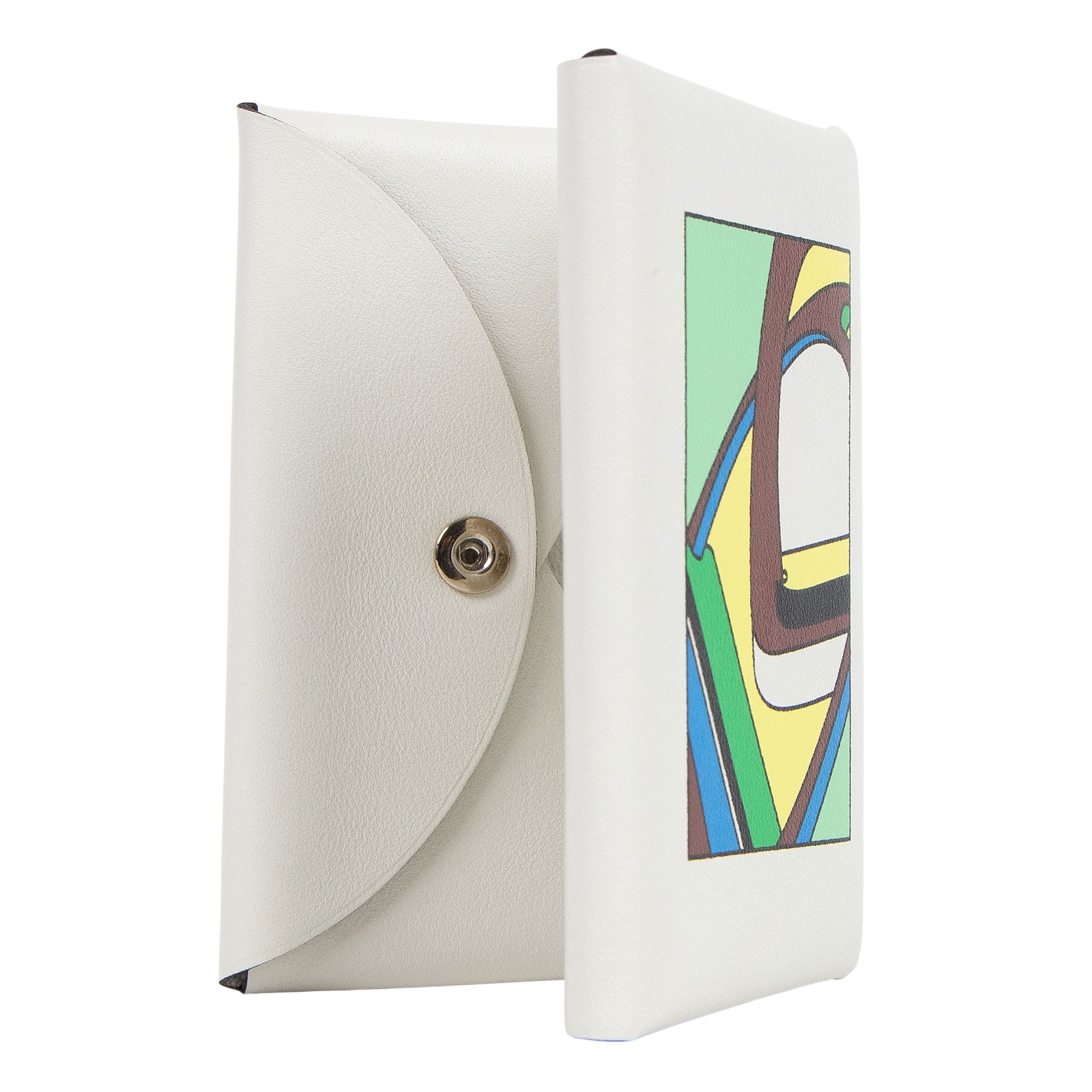 愛馬仕 Hermes Calvi Duo 卡包 白色 銀色五金 H084720CK01 /B刻 白CALVI DUO 彩圖款 原廠盒子