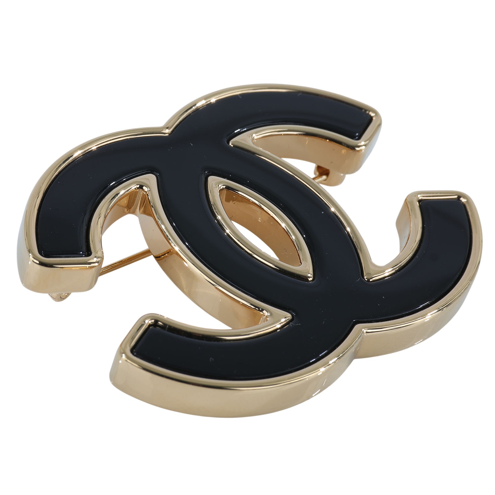 香奈兒 CHANEL 雙C LOGO 胸針 黑色 金色 B24B 黑雙C胸針 原廠盒子