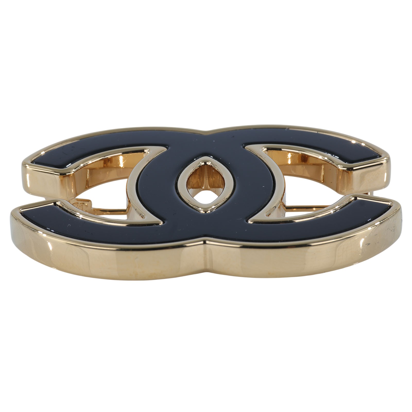 香奈兒 CHANEL 雙C LOGO 胸針 黑色 金色 B24B 黑雙C胸針 原廠盒子