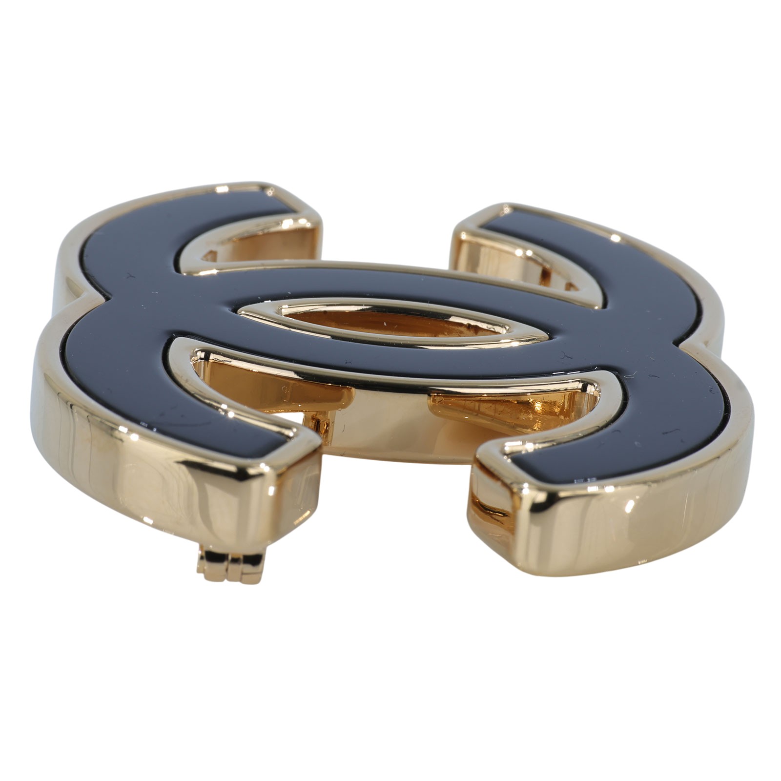 香奈兒 CHANEL 雙C LOGO 胸針 黑色 金色 B24B 黑雙C胸針 原廠盒子