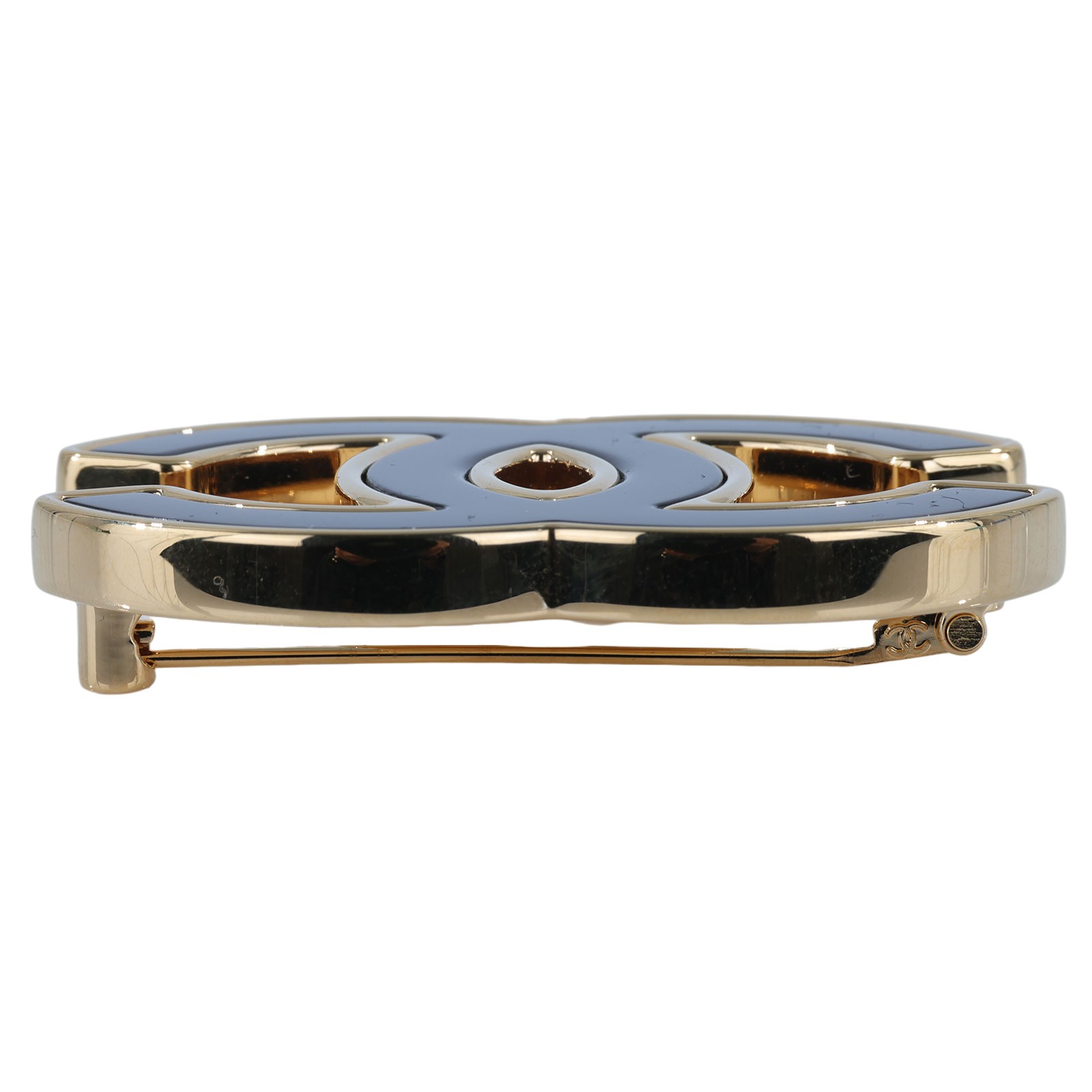 香奈兒 CHANEL 雙C LOGO 胸針 黑色 金色 B24B 黑雙C胸針 原廠盒子