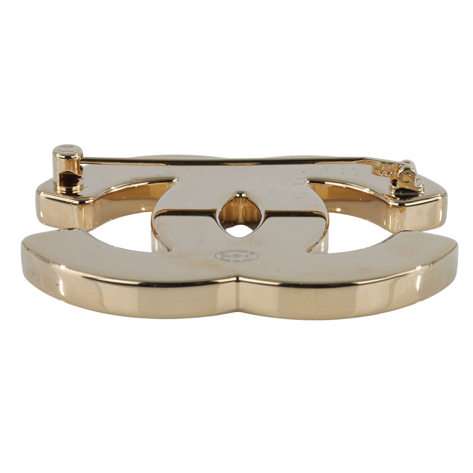 香奈兒 CHANEL 雙C LOGO 胸針 黑色 金色 B24B 黑雙C胸針 原廠盒子