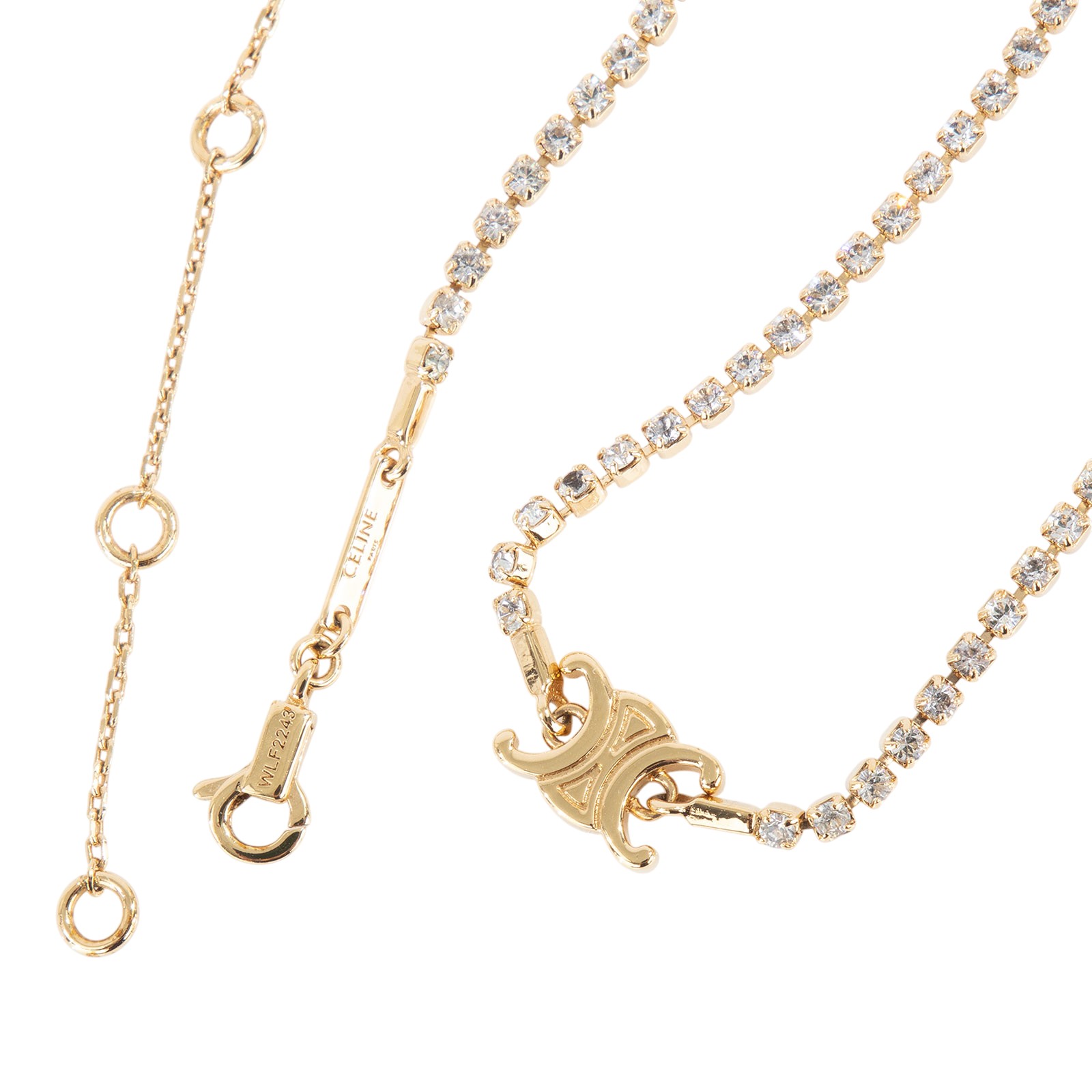 思琳 CELINE Triomphe 黃銅 迷你項鍊 460MS6BRA 金色凱旋項鍊 原廠盒子/防塵袋
