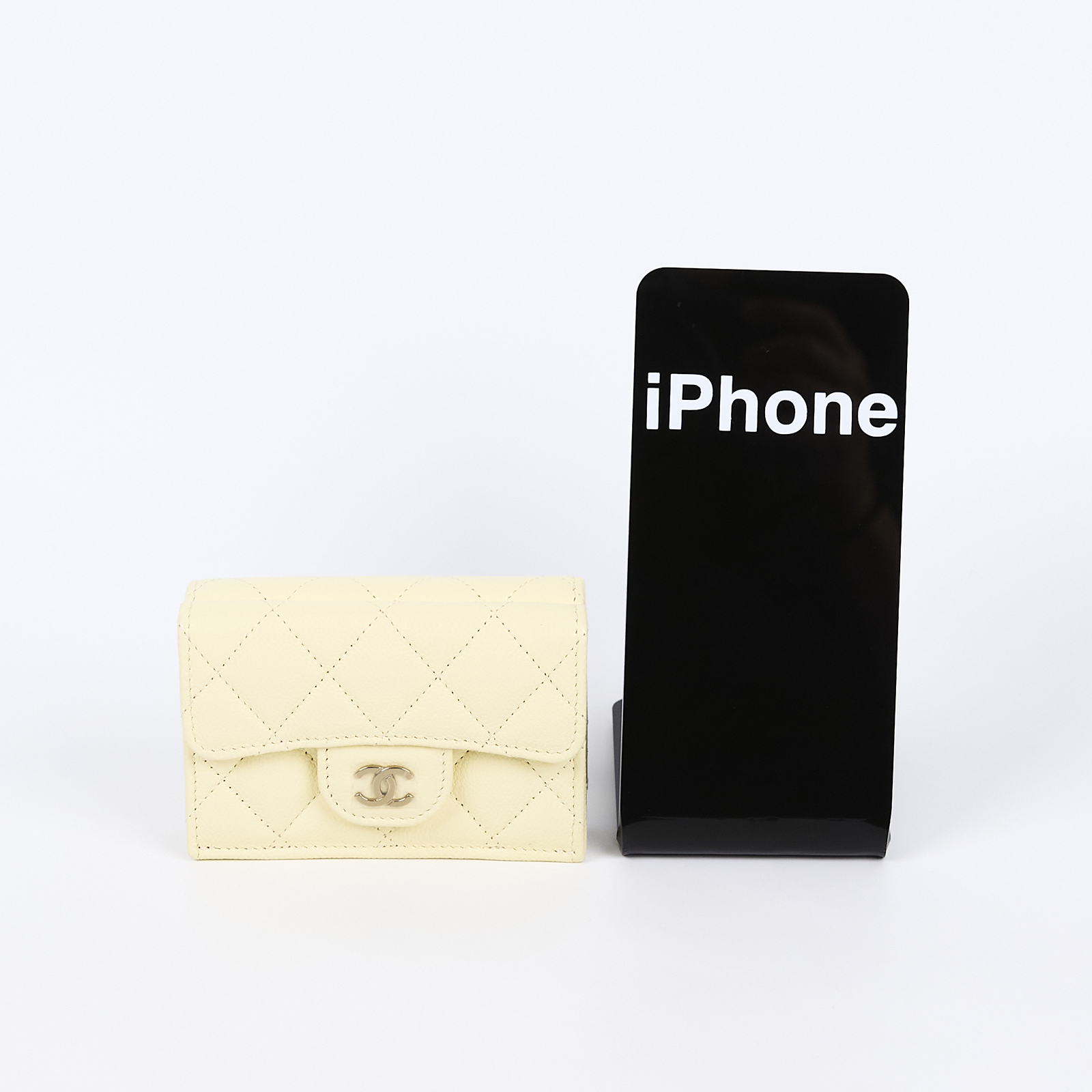 香奈兒 CHANEL 錢包 短夾 AP0230 晶片款 小雞荔枝黃三折短夾 原廠盒子/防塵袋