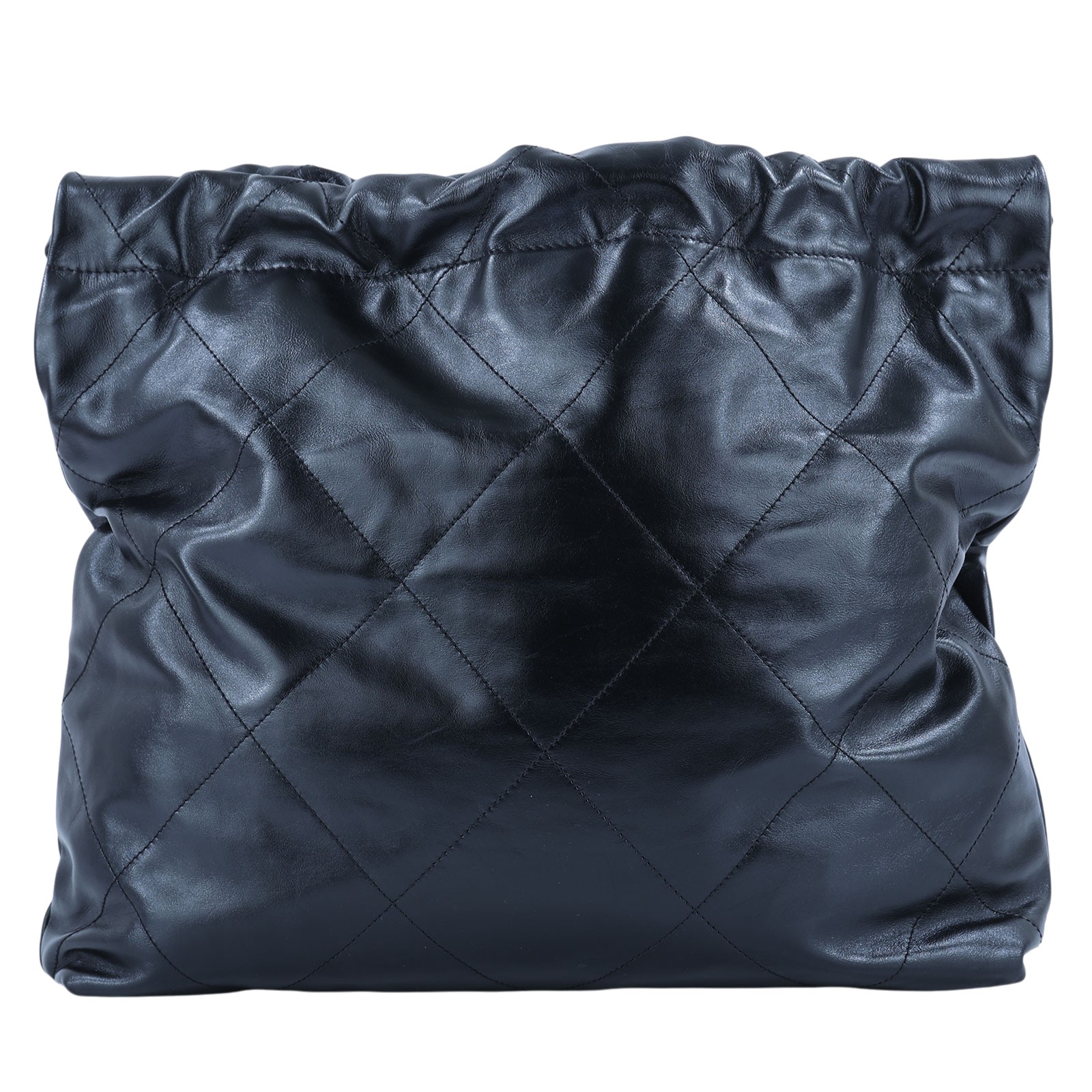 香奈兒 CHANEL 22 中型 束口包 AS3261 晶片款 黑金22號 中號 　有髒汙 防塵袋