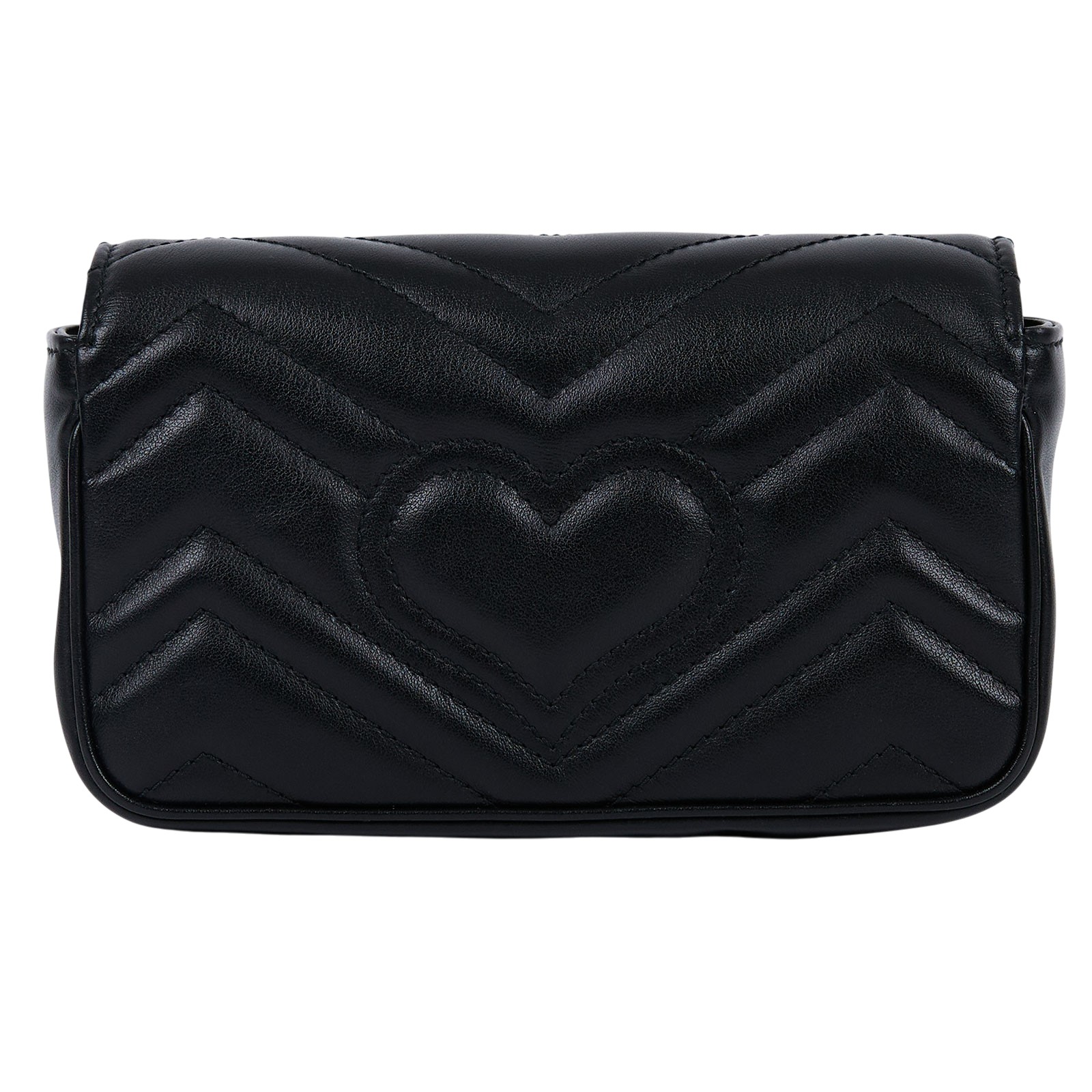 古馳 GUCCI GG Mormont 絎縫 超迷你袋 476433 DTDCT 黑MARMONT MINI 防塵袋