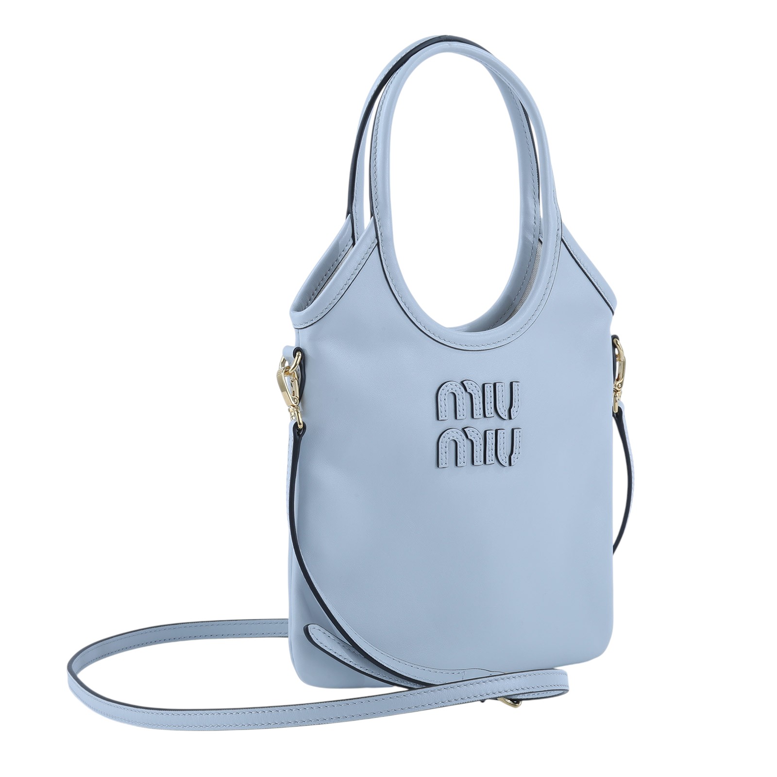 繆繆 MIU MIU Ivy 手提包 5BA281_2IEO 灰IVY 防塵袋