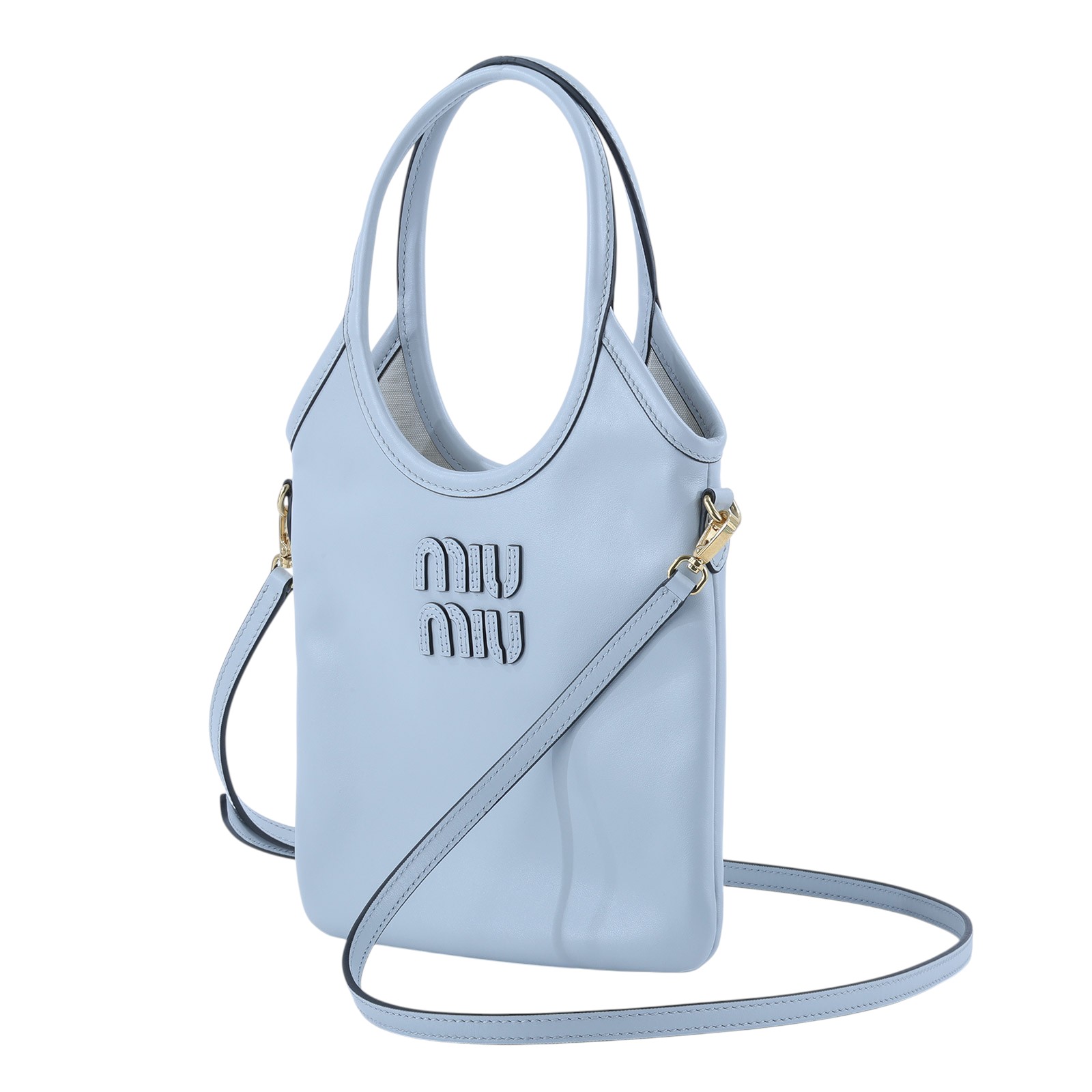 繆繆 MIU MIU Ivy 手提包 5BA281_2IEO 灰IVY 防塵袋