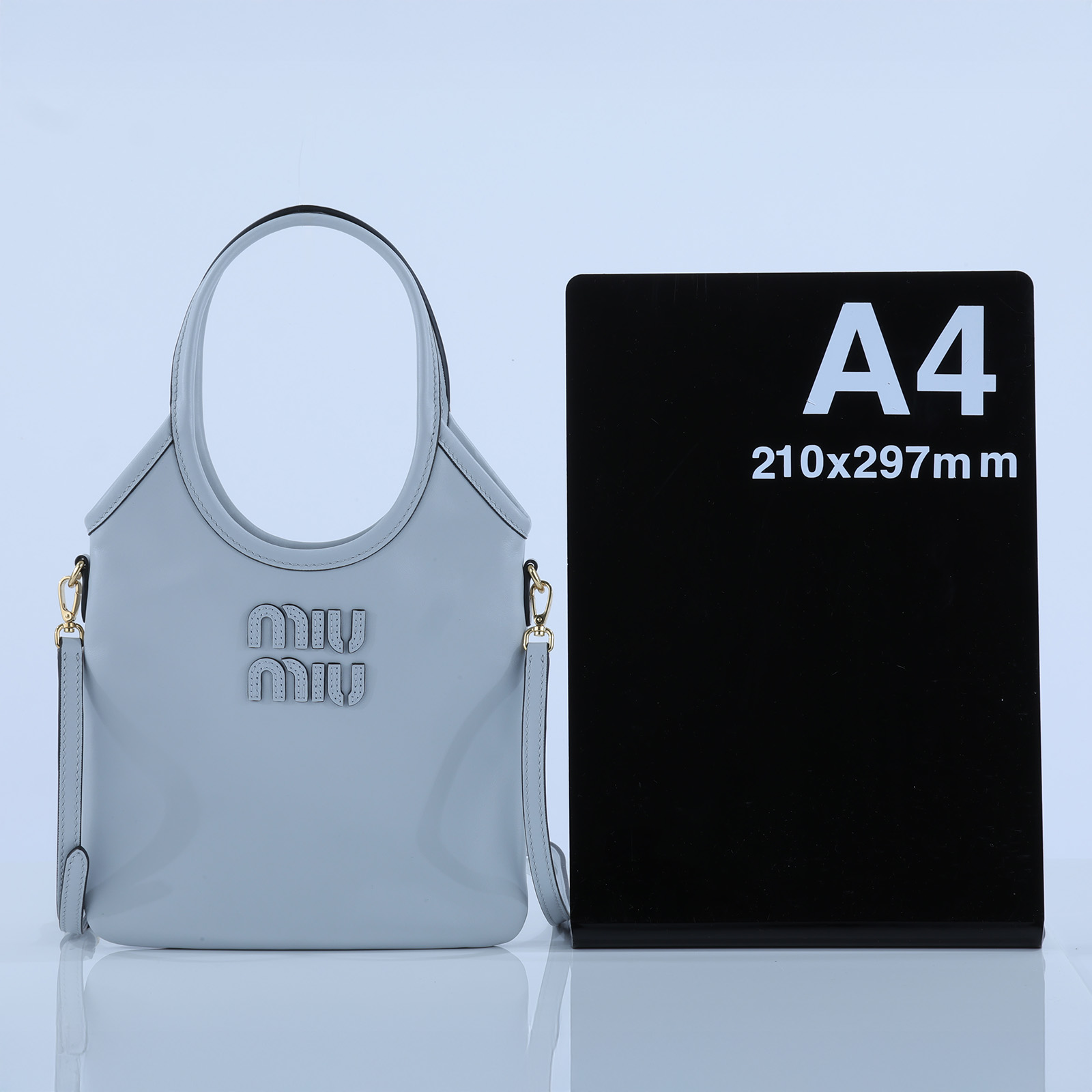 繆繆 MIU MIU Ivy 手提包 5BA281_2IEO 灰IVY 防塵袋