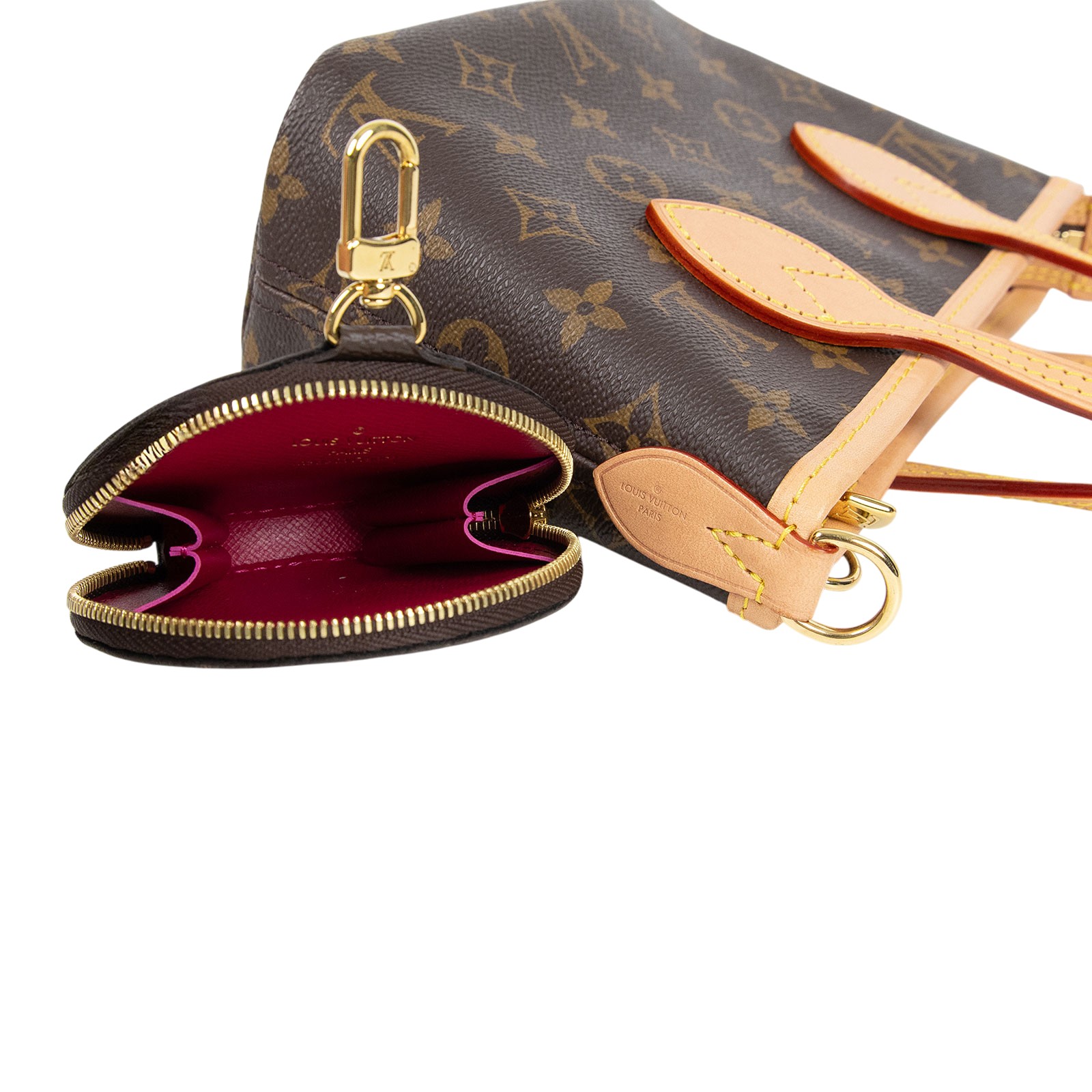 路易威登 LOUIS VUITTON Neverfull BB 手提 斜背包 粉色背袋 M46786 晶片款  原廠盒子/防塵袋