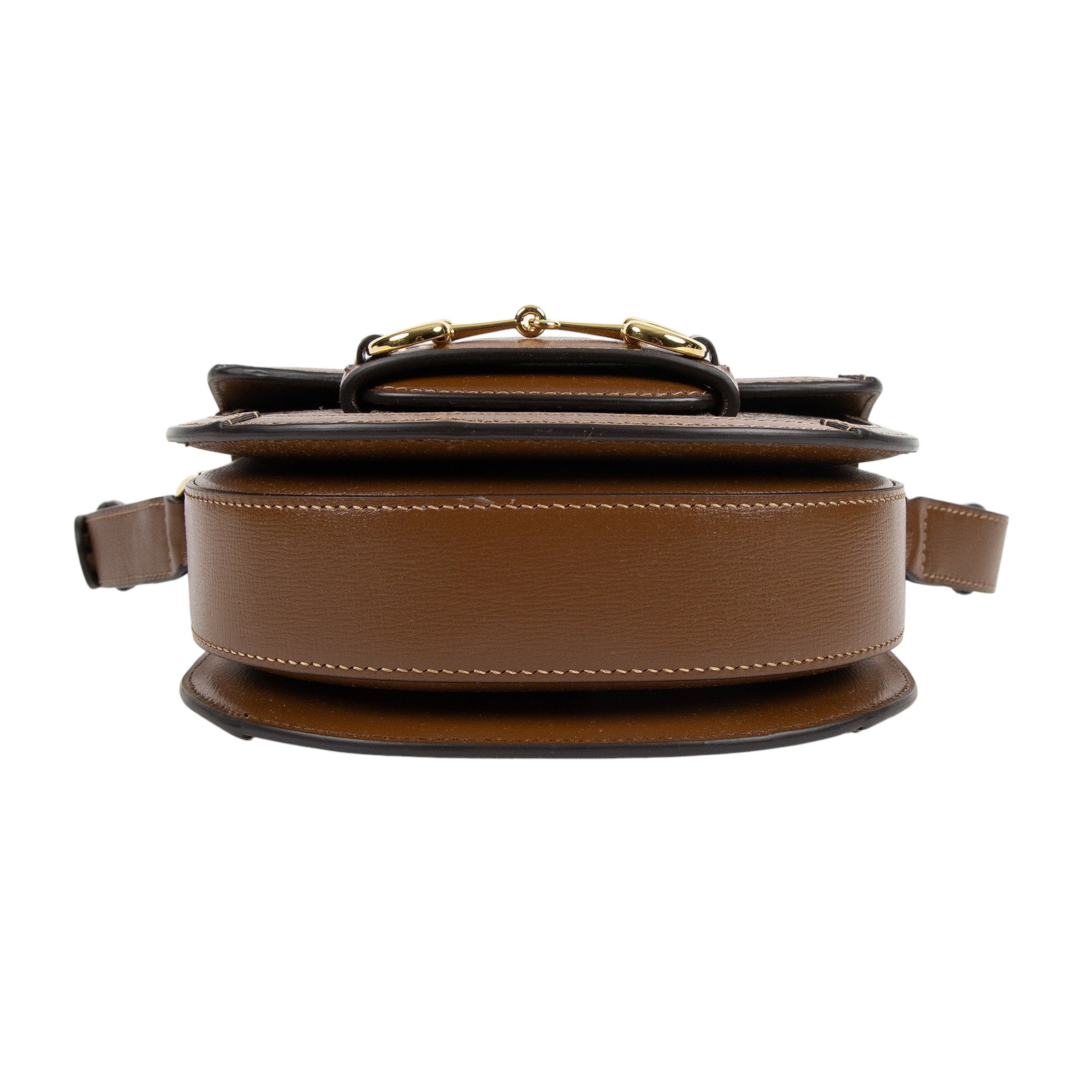 古馳 GUCCI Horsebit 1955 圓形 迷你袋 760191 92TCG 棕1955馬鞍包 防塵袋