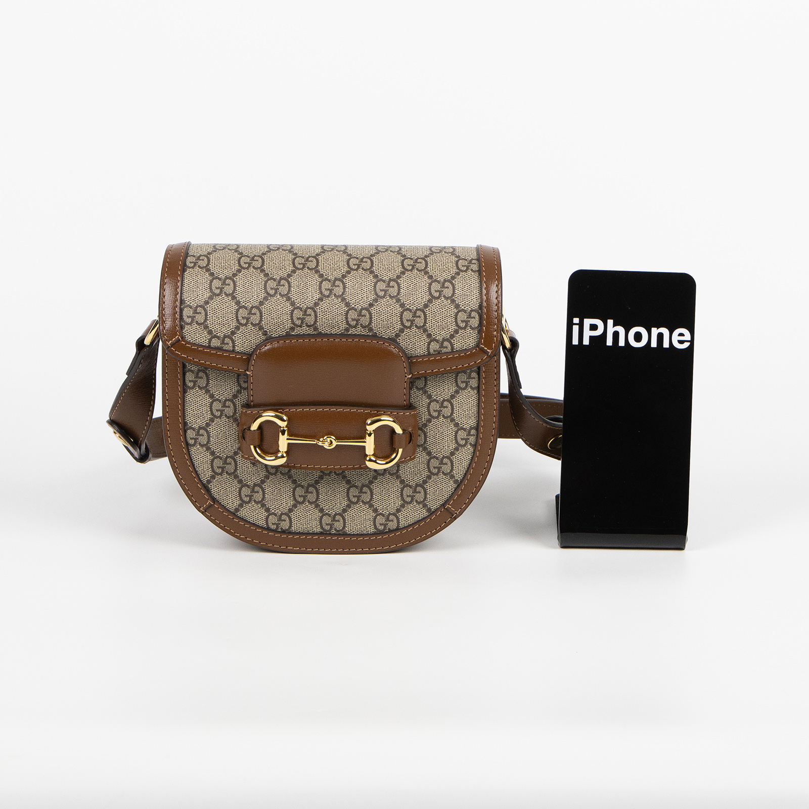 古馳 GUCCI Horsebit 1955 圓形 迷你袋 760191 92TCG 棕1955馬鞍包 防塵袋