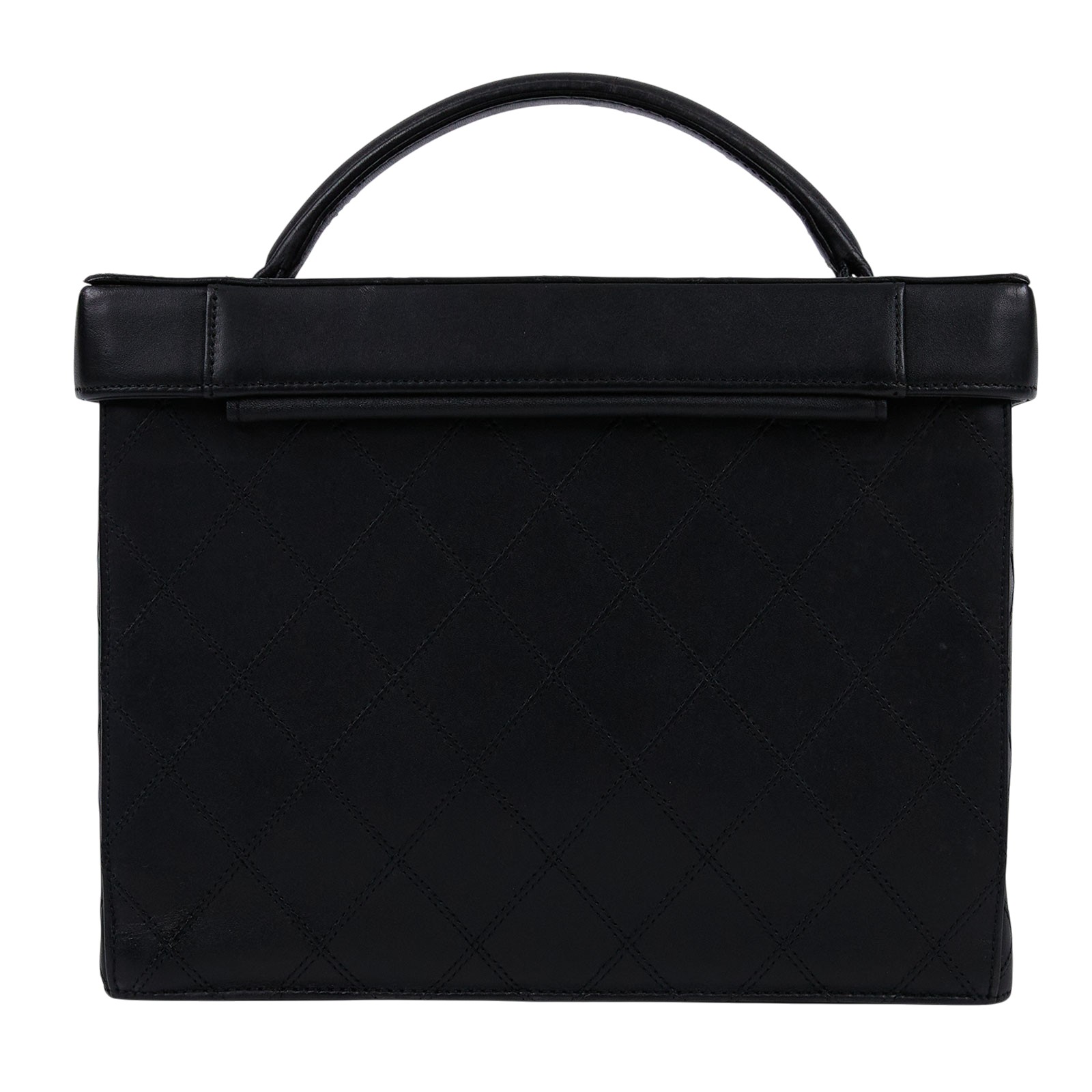 香奈兒 CHANEL Vanity 化妝箱 A01620 2開黑金手提VANITY　無背帶 無附屬品