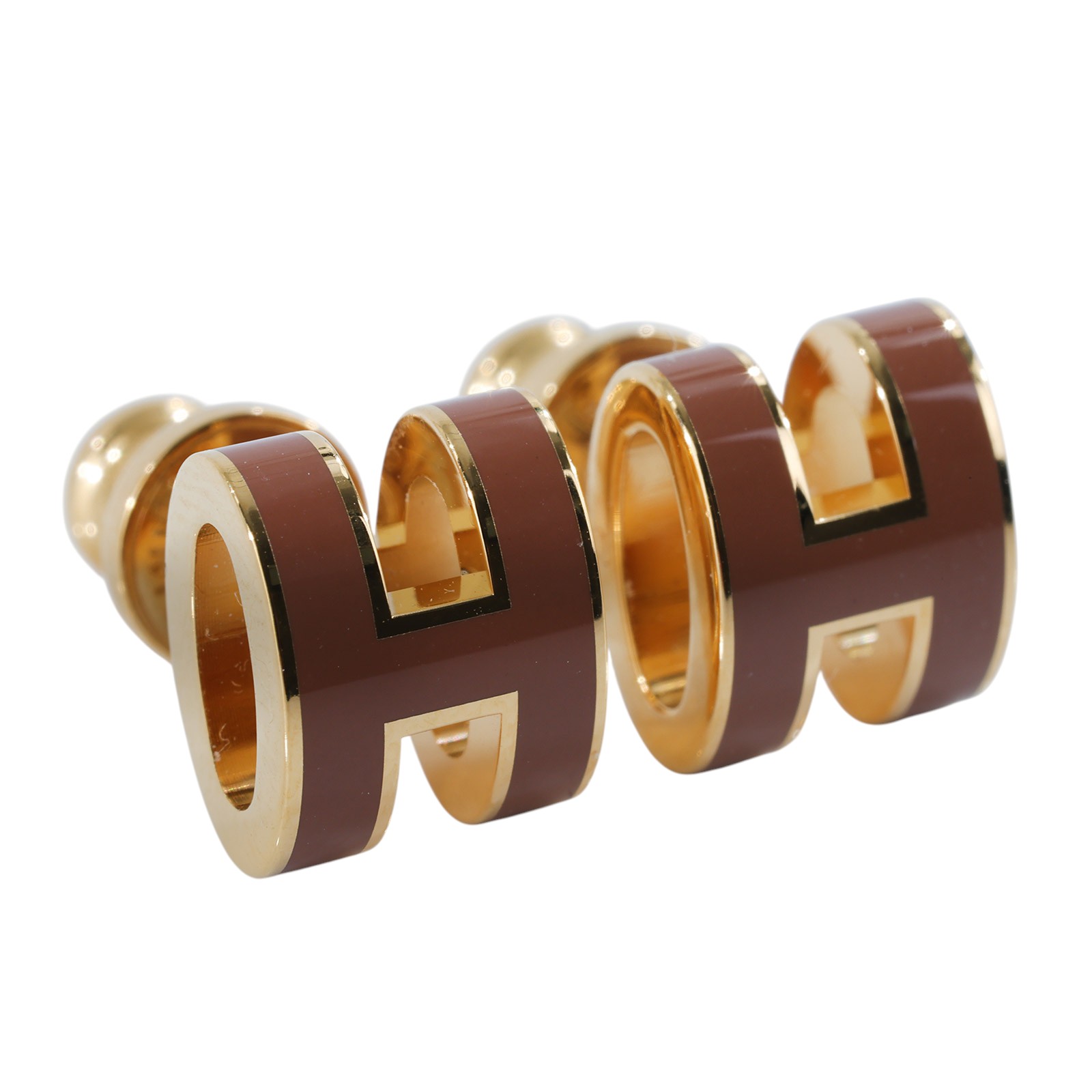 愛馬仕 Hermes Mini Pop H 耳釘 新金色 H608002FOA9 /GD.12.23 MINI POP H耳環 原廠盒子/防塵袋/購買證明影本