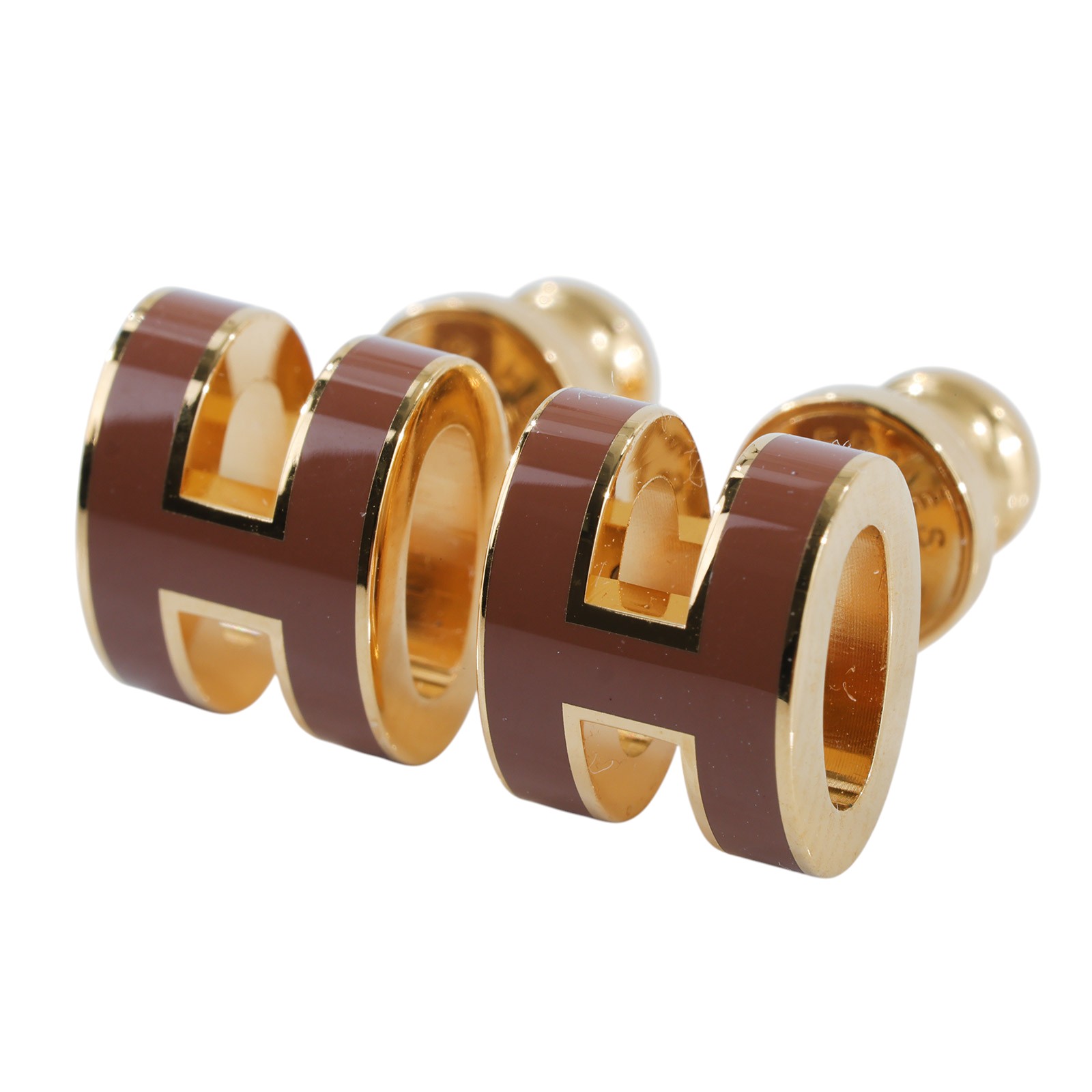 愛馬仕 Hermes Mini Pop H 耳釘 新金色 H608002FOA9 /GD.12.23 MINI POP H耳環 原廠盒子/防塵袋/購買證明影本