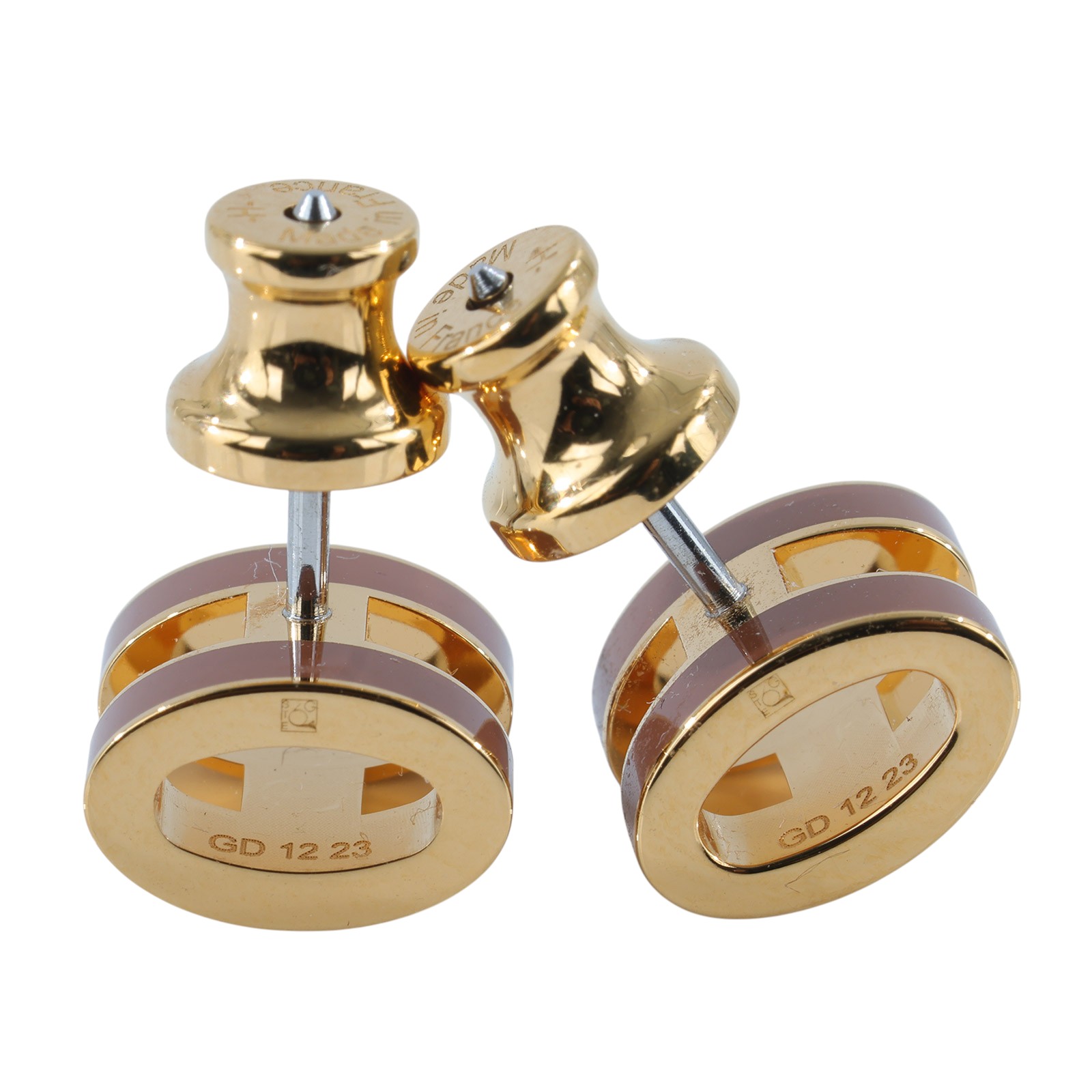 愛馬仕 Hermes Mini Pop H 耳釘 新金色 H608002FOA9 /GD.12.23 MINI POP H耳環 原廠盒子/防塵袋/購買證明影本