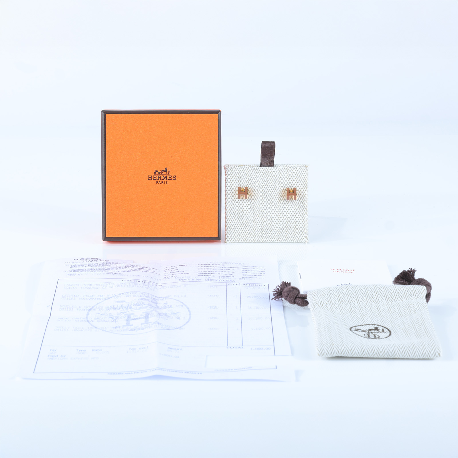 愛馬仕 Hermes Mini Pop H 耳釘 新金色 H608002FOA9 /GD.12.23 MINI POP H耳環 原廠盒子/防塵袋/購買證明影本