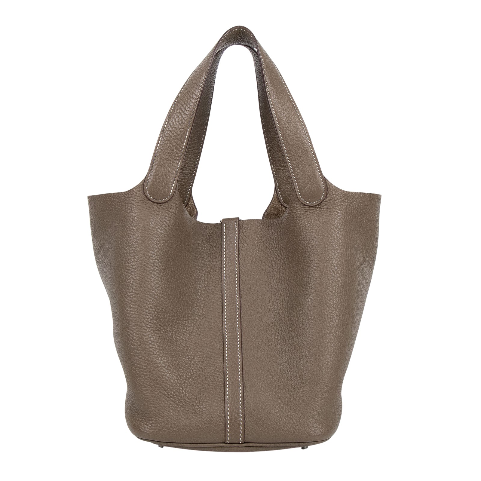 愛馬仕 Hermes Picotin Lock 22 菜籃子包 銀色五金 大象灰 H060991CK18 /H060991CK  防塵袋/鎖組/購買證明