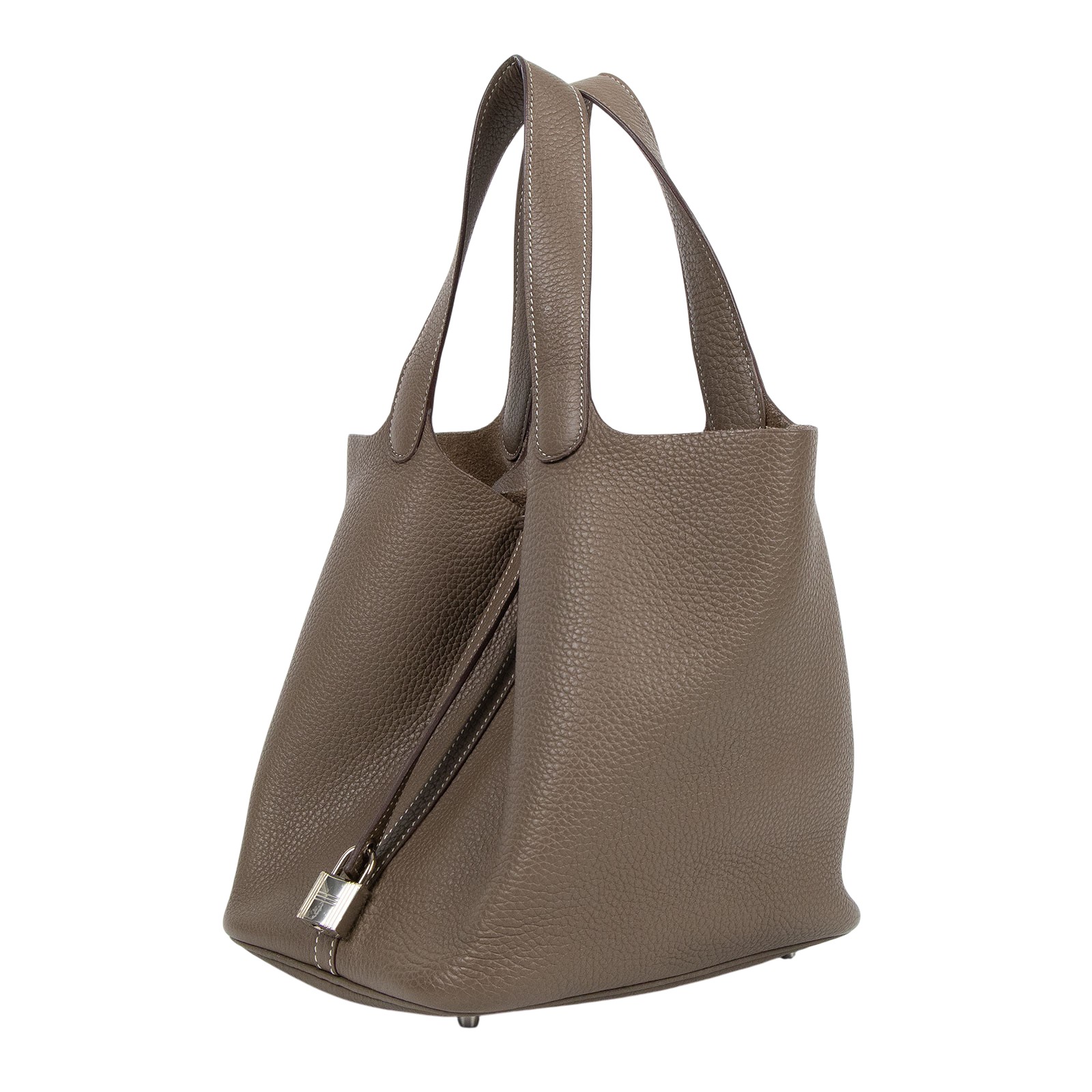 愛馬仕 Hermes Picotin Lock 22 菜籃子包 銀色五金 大象灰 H060991CK18 /H060991CK  防塵袋/鎖組/購買證明