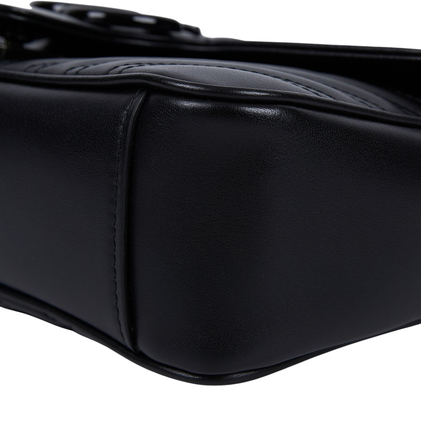 古馳 GUCCI GG Marmont 小型 絎縫 肩揹袋 443497 DTDIT 黑MARMONT 26CM 防塵袋