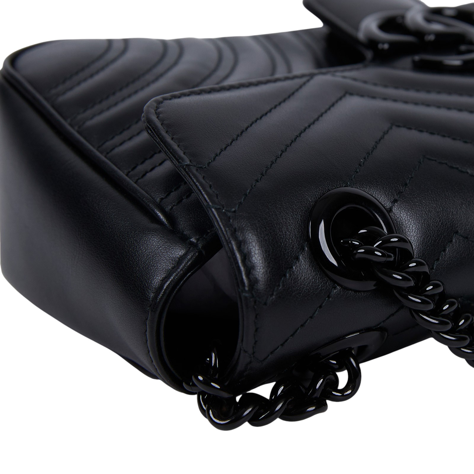 古馳 GUCCI GG Marmont 小型 絎縫 肩揹袋 443497 DTDIT 黑MARMONT 26CM 防塵袋