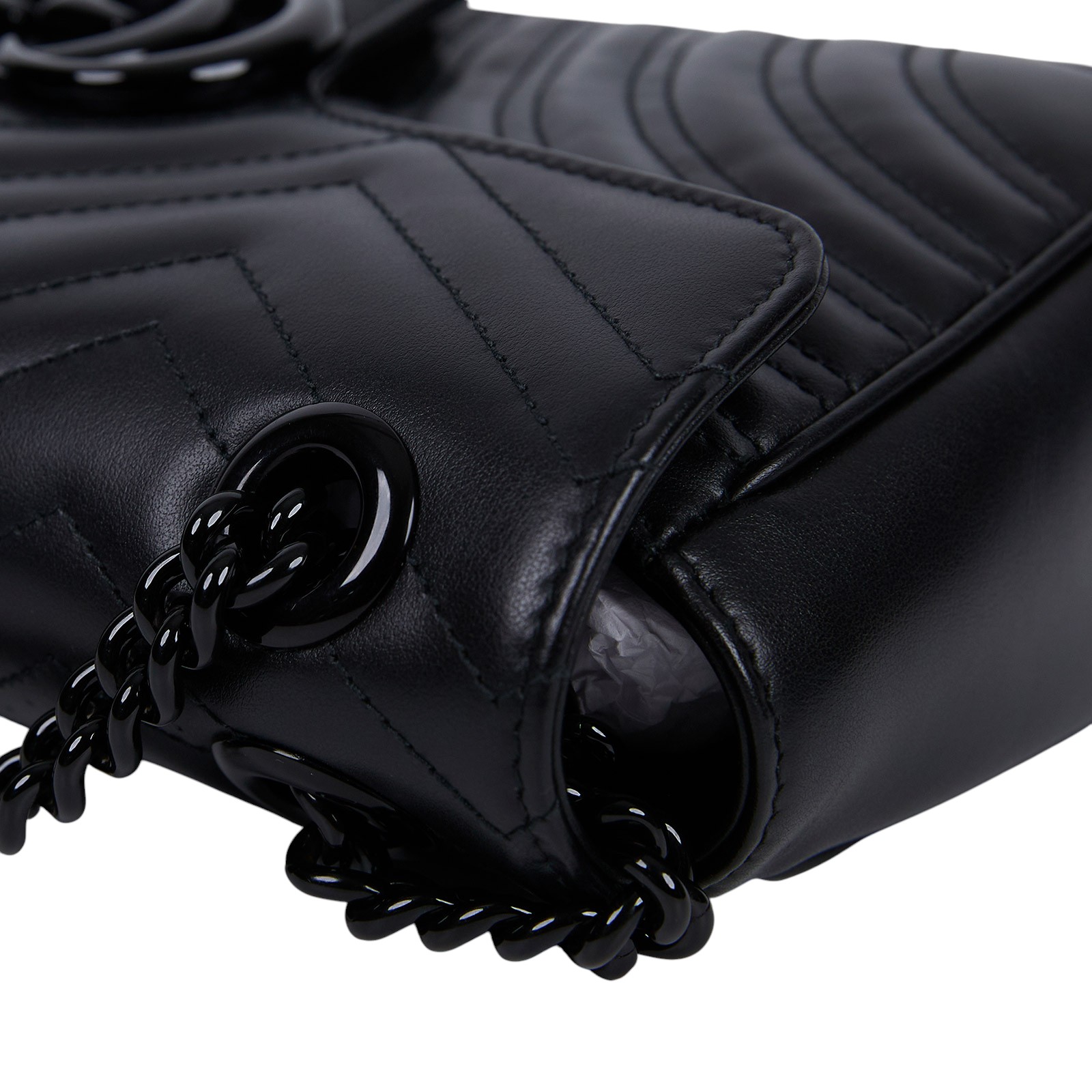 古馳 GUCCI GG Marmont 小型 絎縫 肩揹袋 443497 DTDIT 黑MARMONT 26CM 防塵袋