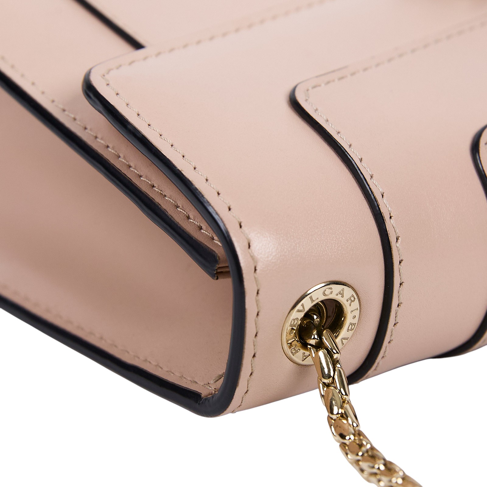 寶格麗 BVLGARI Serpenti Forever 口蓋包 283565 粉蛇頭包 防塵袋