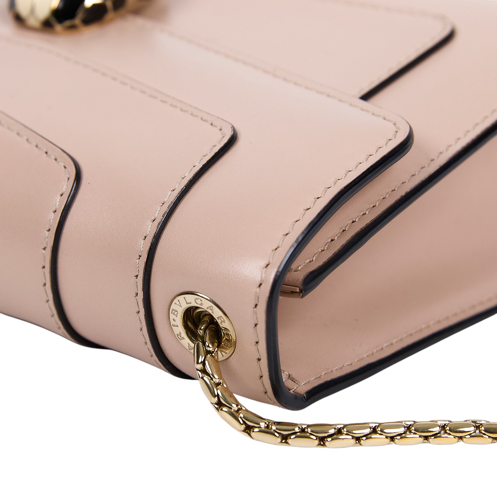 寶格麗 BVLGARI Serpenti Forever 口蓋包 283565 粉蛇頭包 防塵袋