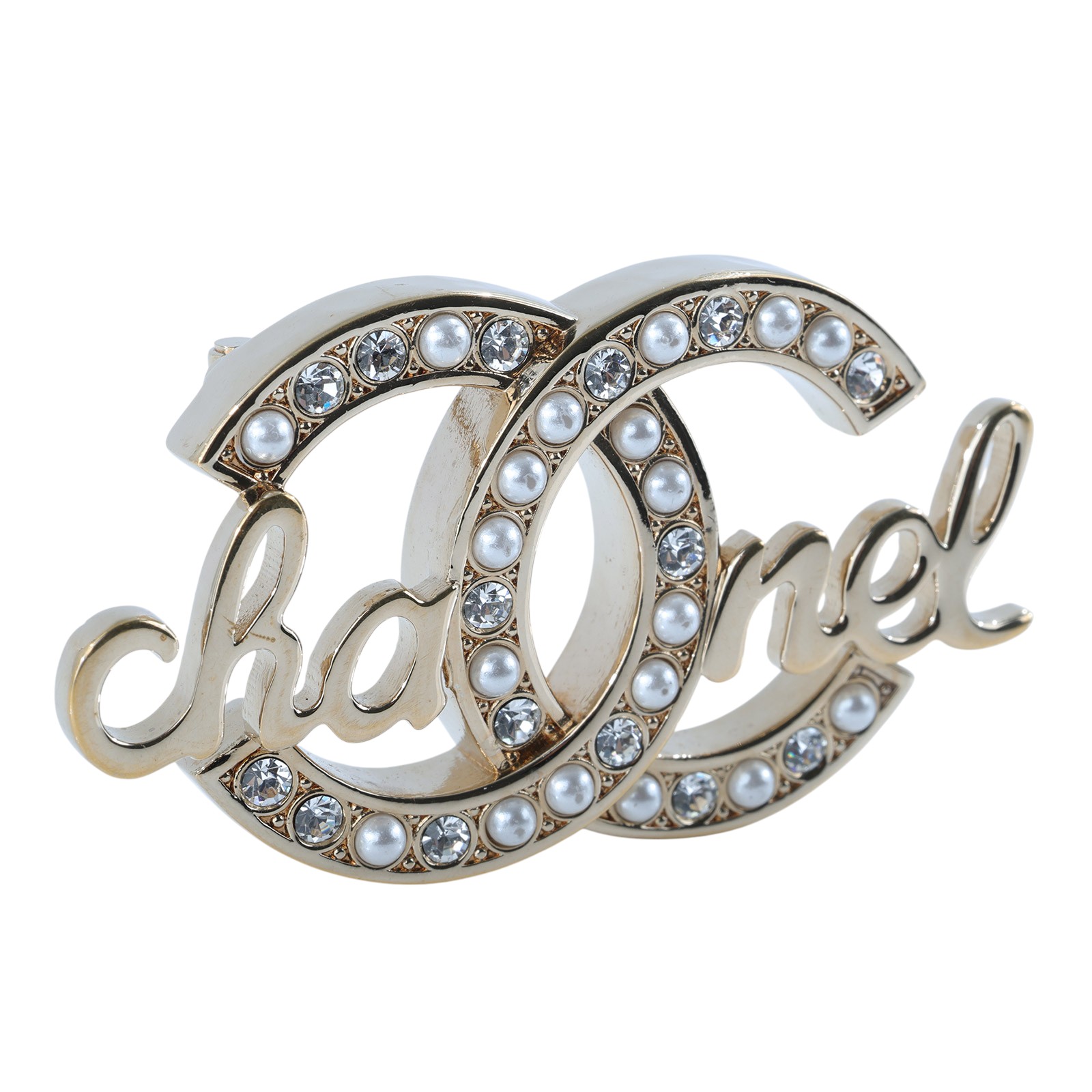 香奈兒 CHANEL 雙C LOGO 品牌 字母 珍珠 胸針 金色 L23B 雙C胸針 無附屬品
