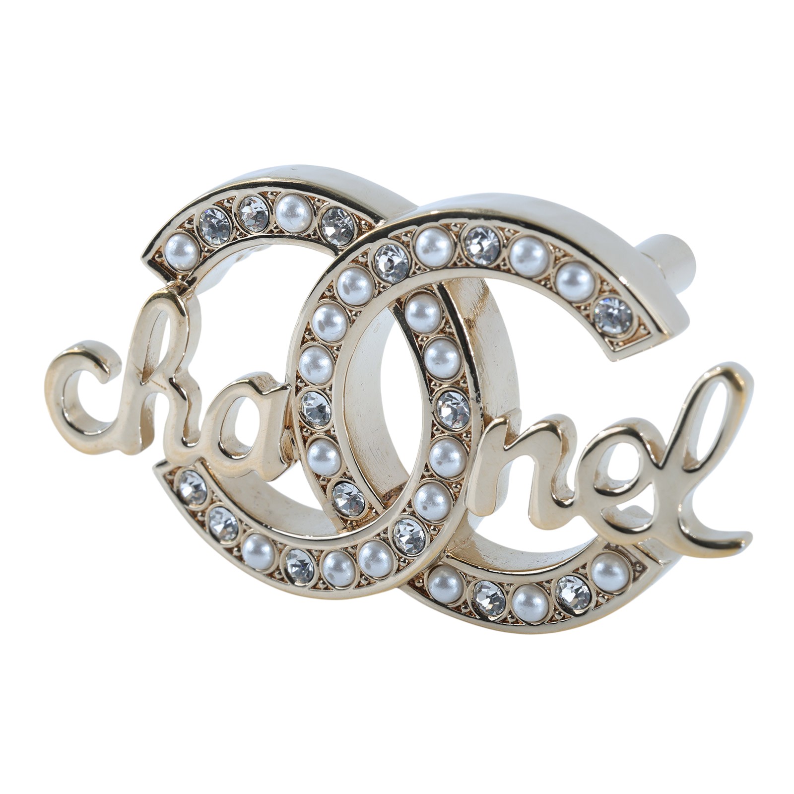 香奈兒 CHANEL 雙C LOGO 品牌 字母 珍珠 胸針 金色 L23B 雙C胸針 無附屬品