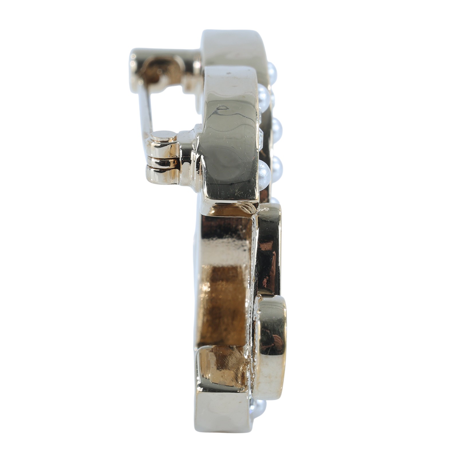 香奈兒 CHANEL 雙C LOGO 品牌 字母 珍珠 胸針 金色 L23B 雙C胸針 無附屬品