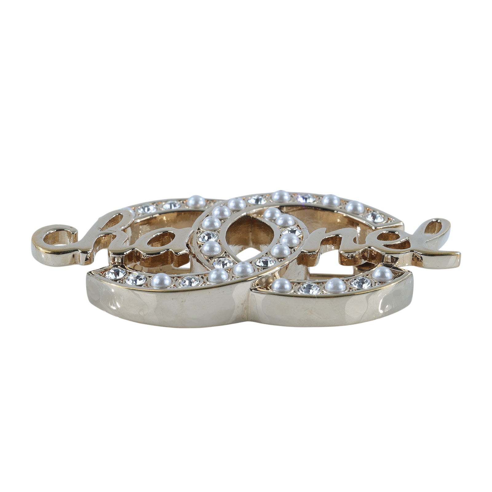 香奈兒 CHANEL 雙C LOGO 品牌 字母 珍珠 胸針 金色 L23B 雙C胸針 無附屬品