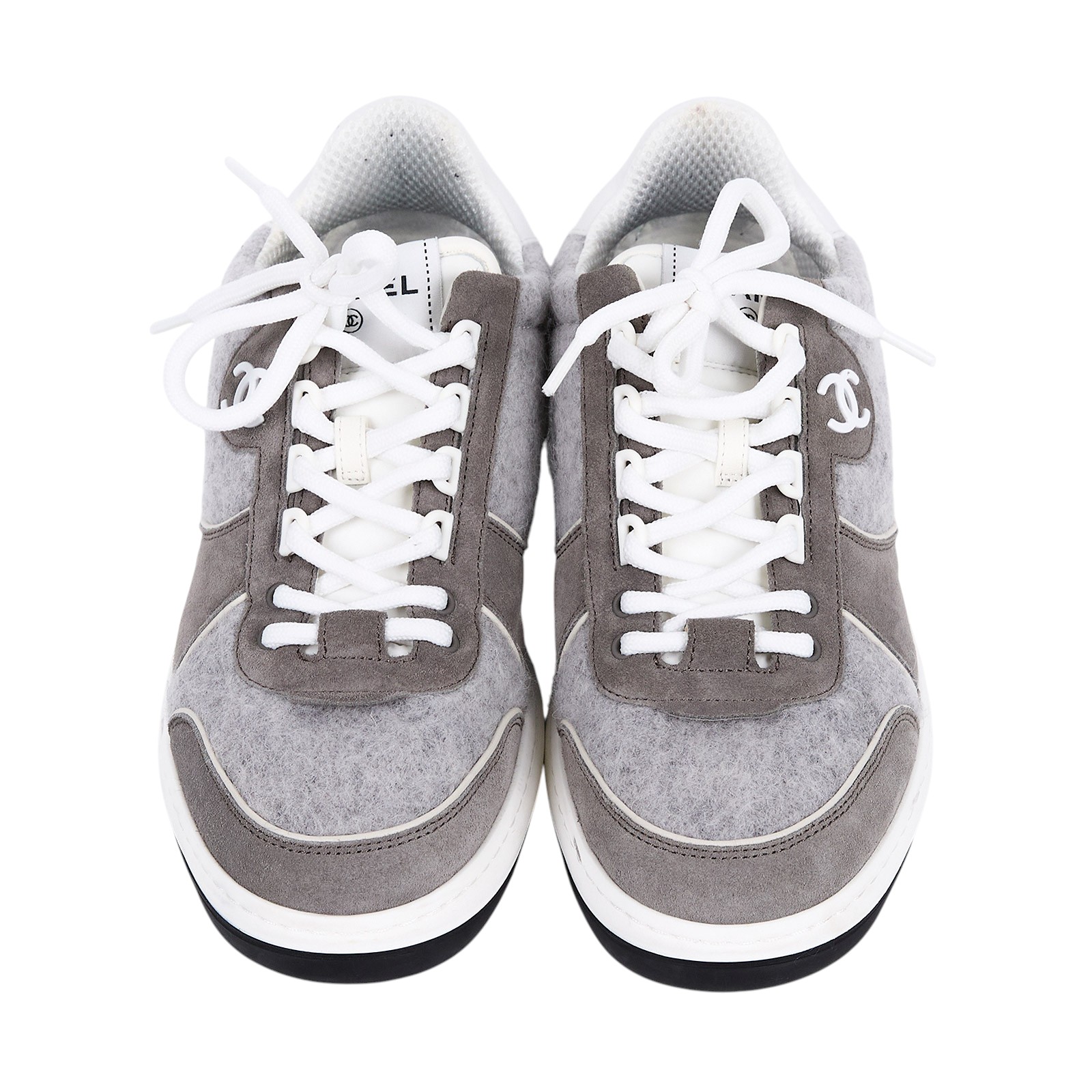 香奈兒 CHANEL 運動鞋 G46013_38 灰休閒鞋#38 無附屬品