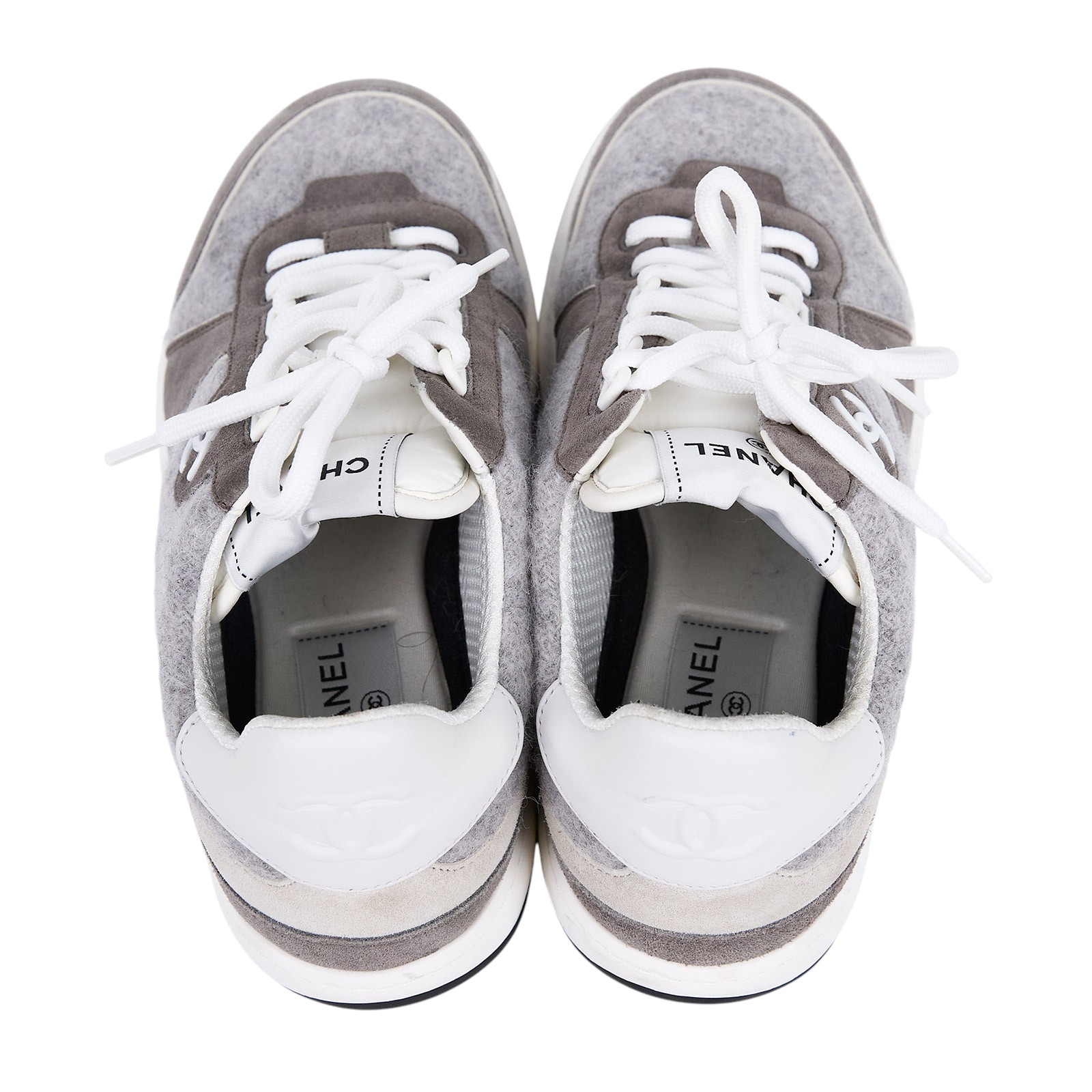 香奈兒 CHANEL 運動鞋 G46013_38 灰休閒鞋#38 無附屬品