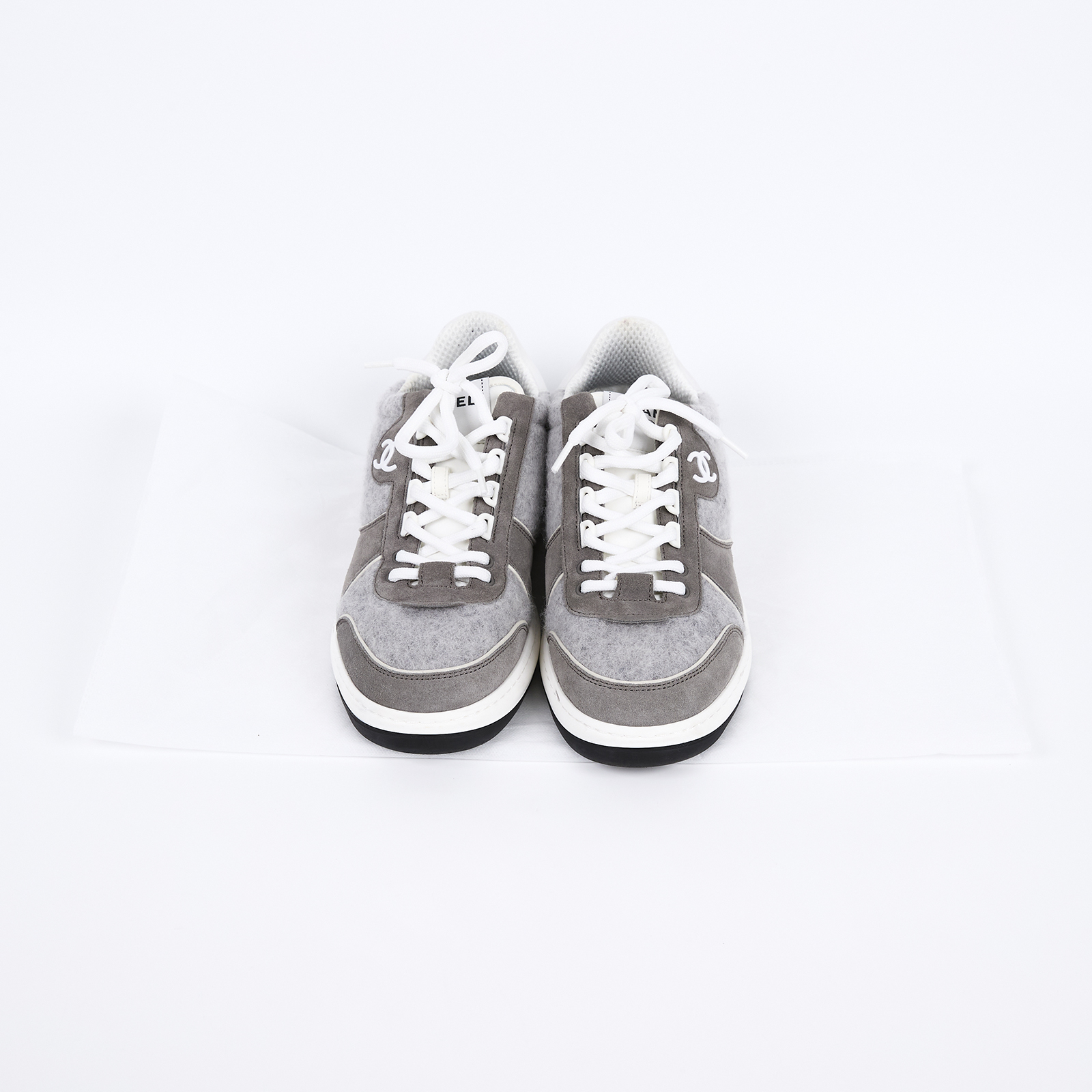 香奈兒 CHANEL 運動鞋 G46013_38 灰休閒鞋#38 無附屬品