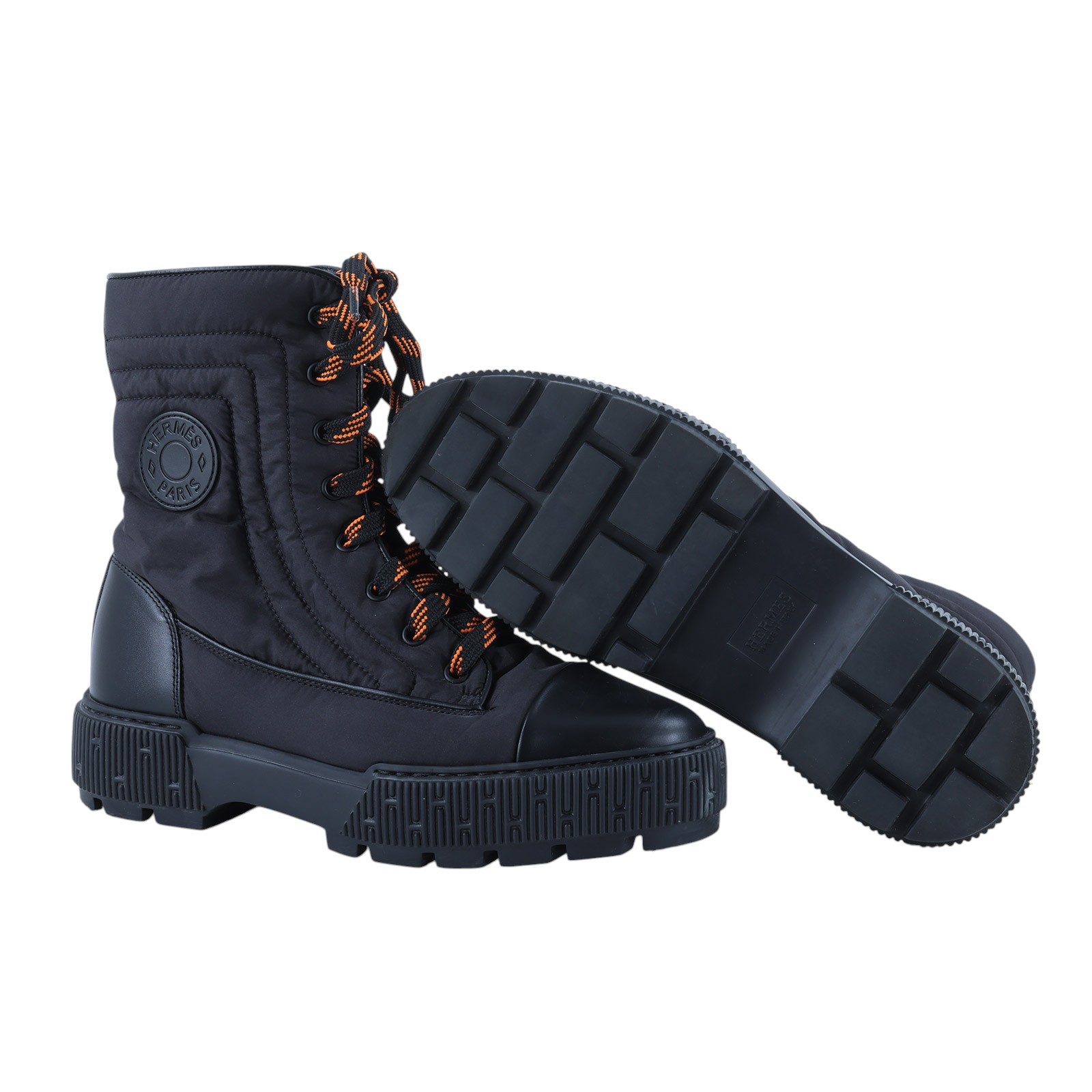 愛馬仕 Hermes Fresh ankle boot 靴子 H232064Zv02380 #38 黑尼龍高筒靴 無附屬品