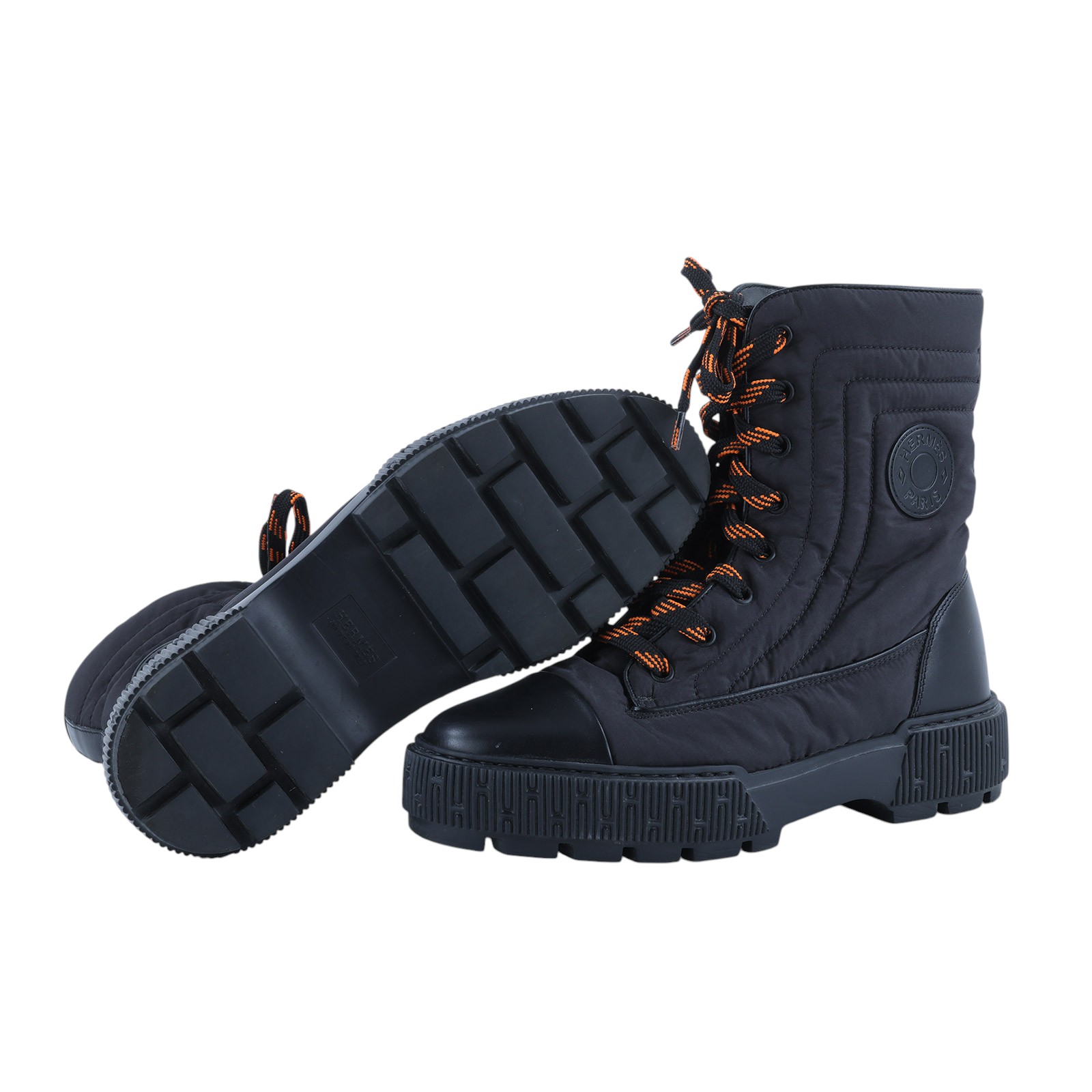 愛馬仕 Hermes Fresh ankle boot 靴子 H232064Zv02380 #38 黑尼龍高筒靴 無附屬品