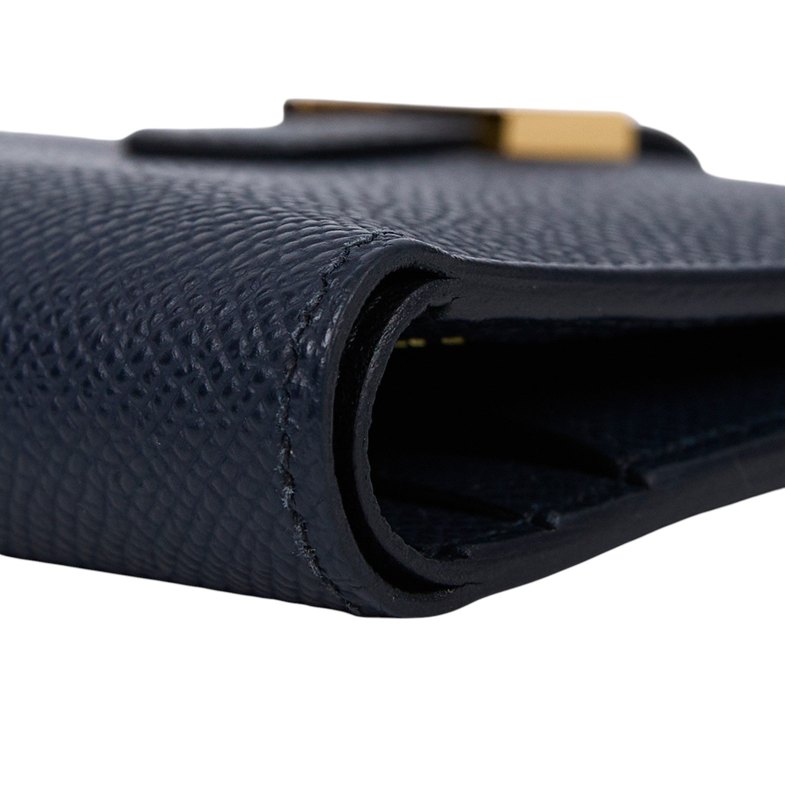 愛馬仕 Hermes Bearn 短夾 H039790CC76 / 靛藍金釦Bearn短夾　五金傷痕 原廠盒子