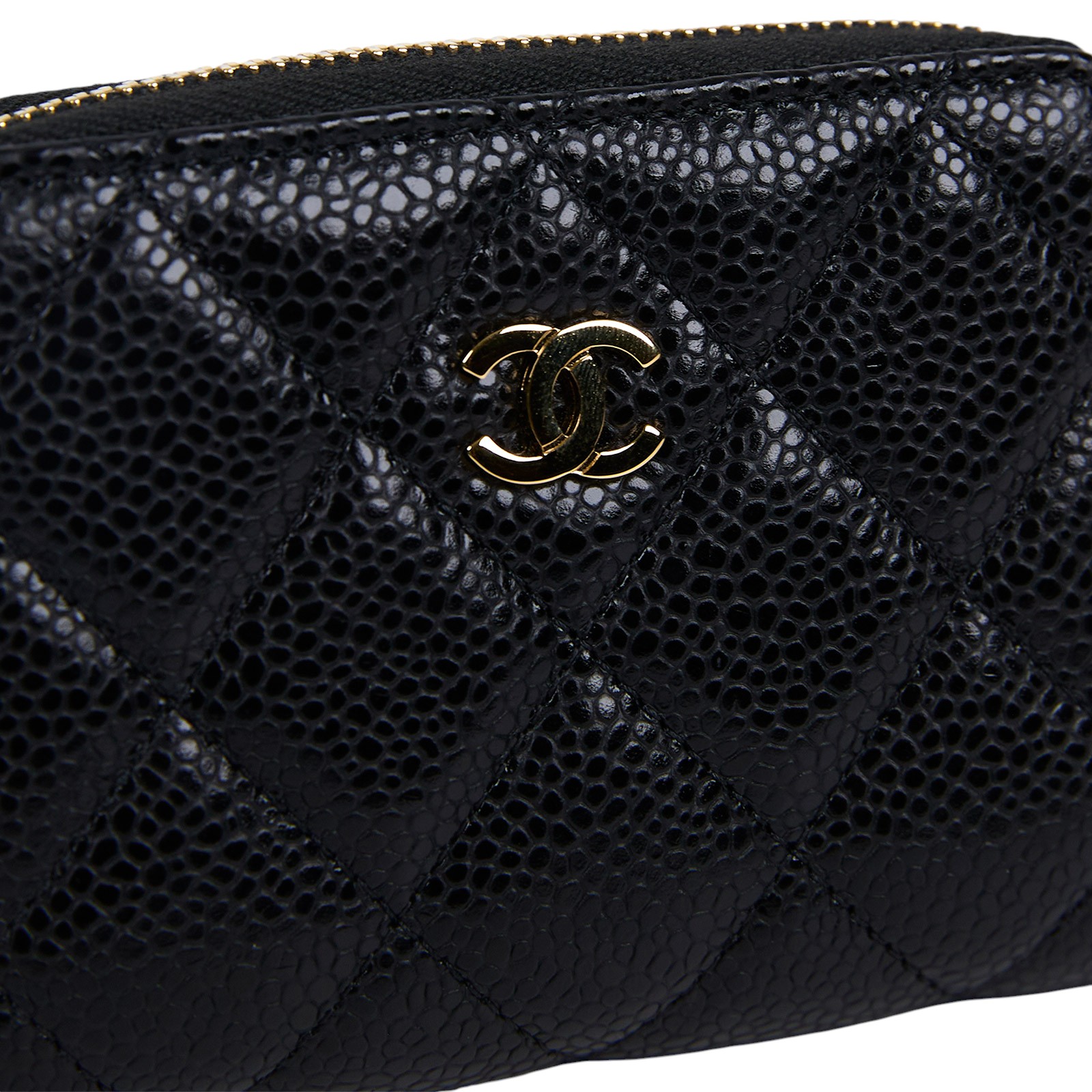 香奈兒 CHANEL 經典 拉鏈 零錢包 錢包 卡夾 AP0216 29開黑荔枝拉鍊卡包 原廠盒子/防塵袋/保證卡