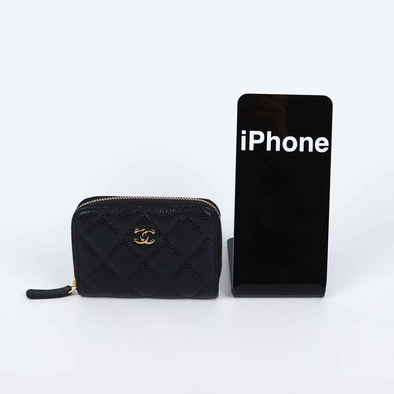 香奈兒 CHANEL 經典 拉鏈 零錢包 錢包 卡夾 AP0216 29開黑荔枝拉鍊卡包 原廠盒子/防塵袋/保證卡