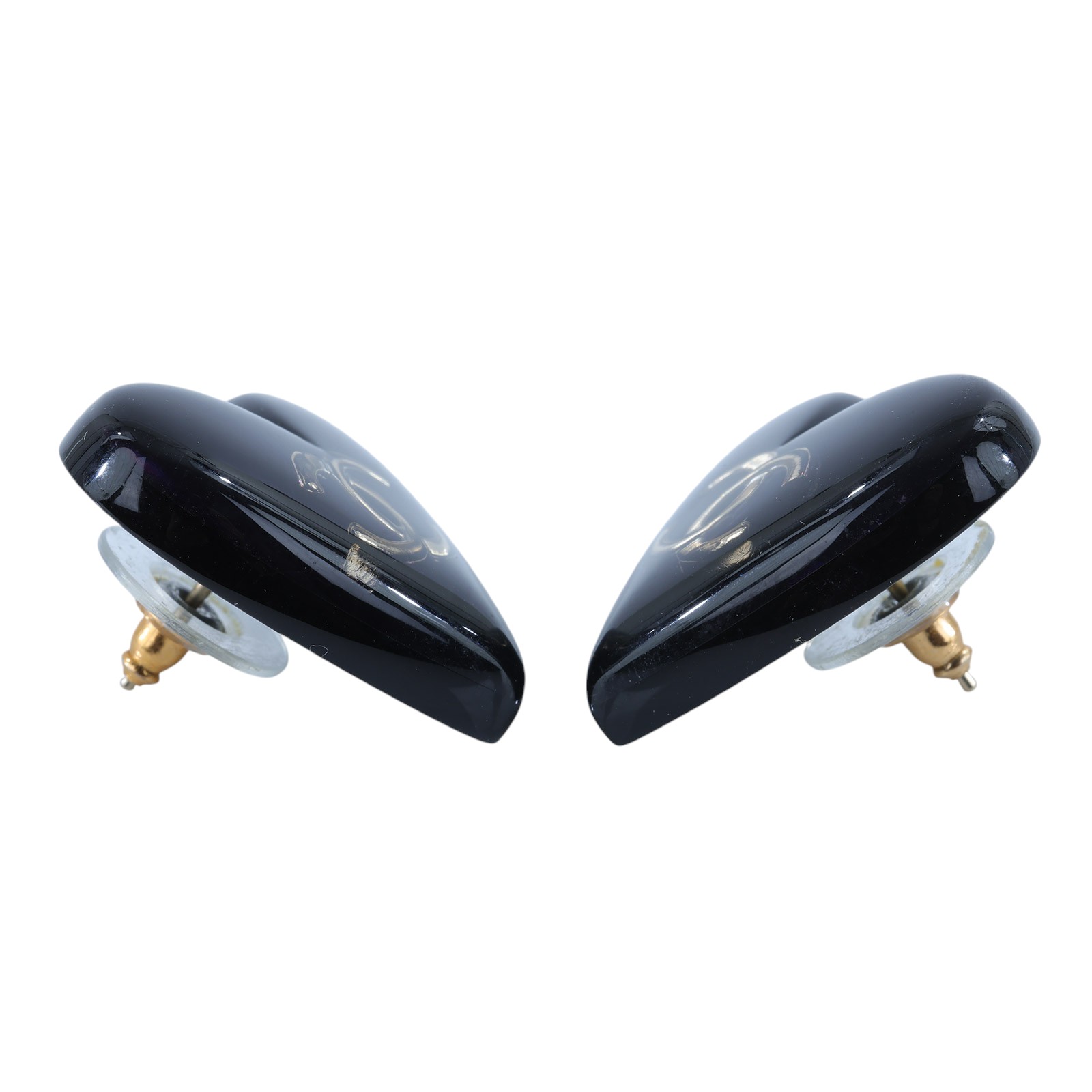 香奈兒 CHANEL 雙C LOGO 愛心 耳環 黑色 B18 B 黑愛心耳環 無附屬品