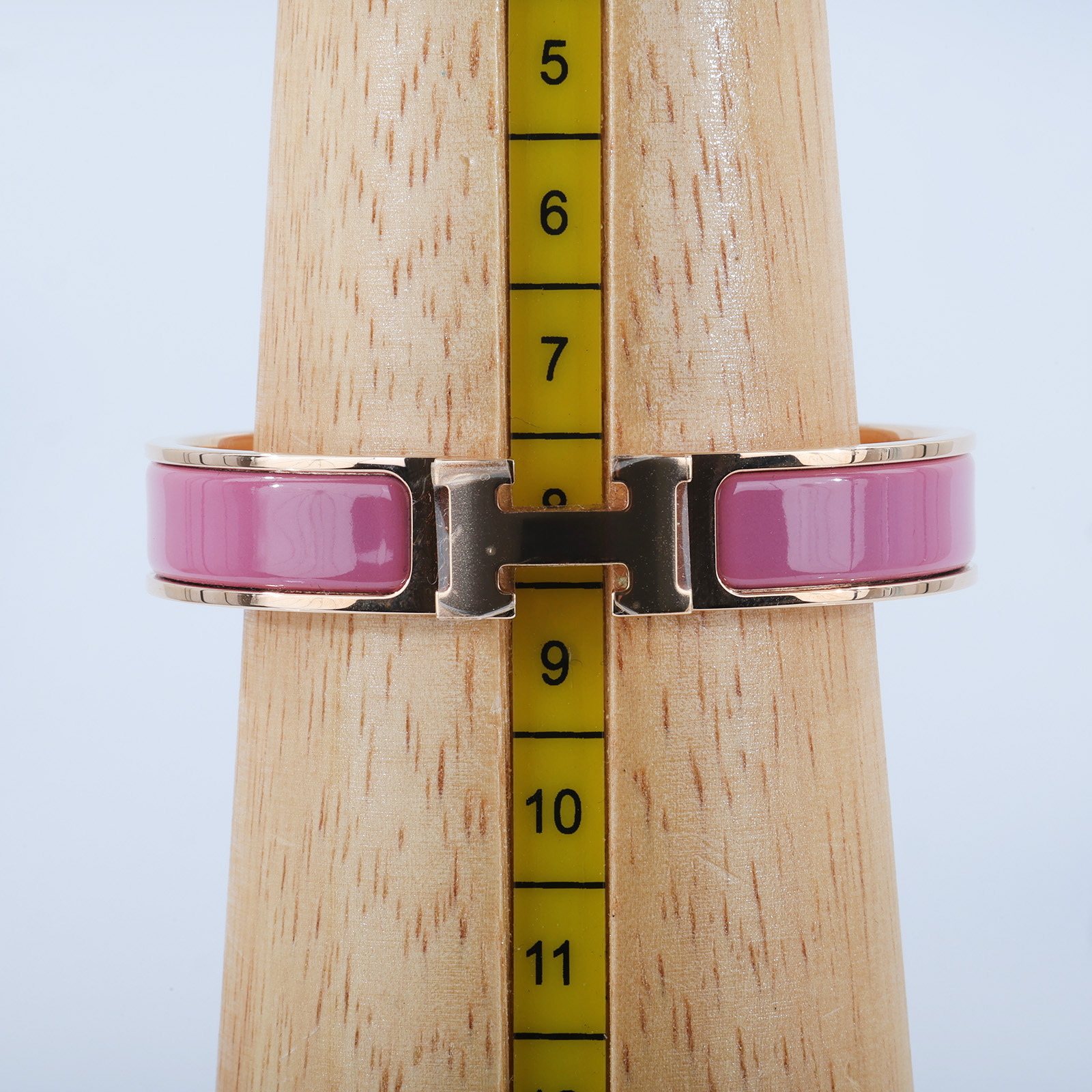 愛馬仕 Hermes Clic H GM 手環 灰粉色 H700001FO4VGM F1 01 25 粉紫琺瑯手環 原廠盒子/防塵袋