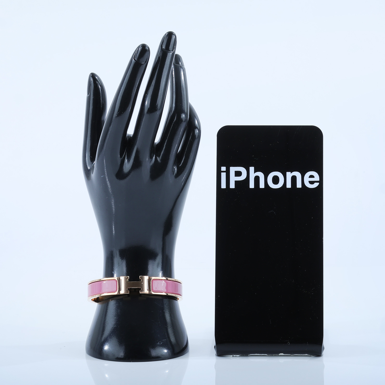 愛馬仕 Hermes Clic H GM 手環 灰粉色 H700001FO4VGM F1 01 25 粉紫琺瑯手環 原廠盒子/防塵袋