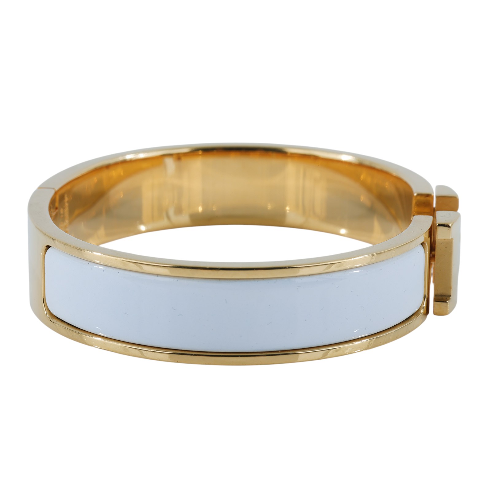 愛馬仕 Hermes Clic H PM 手環 白色 H700001Fv31PM /F1 01 26 白琺瑯手環 原廠盒子/防塵袋/國外購買證明影本