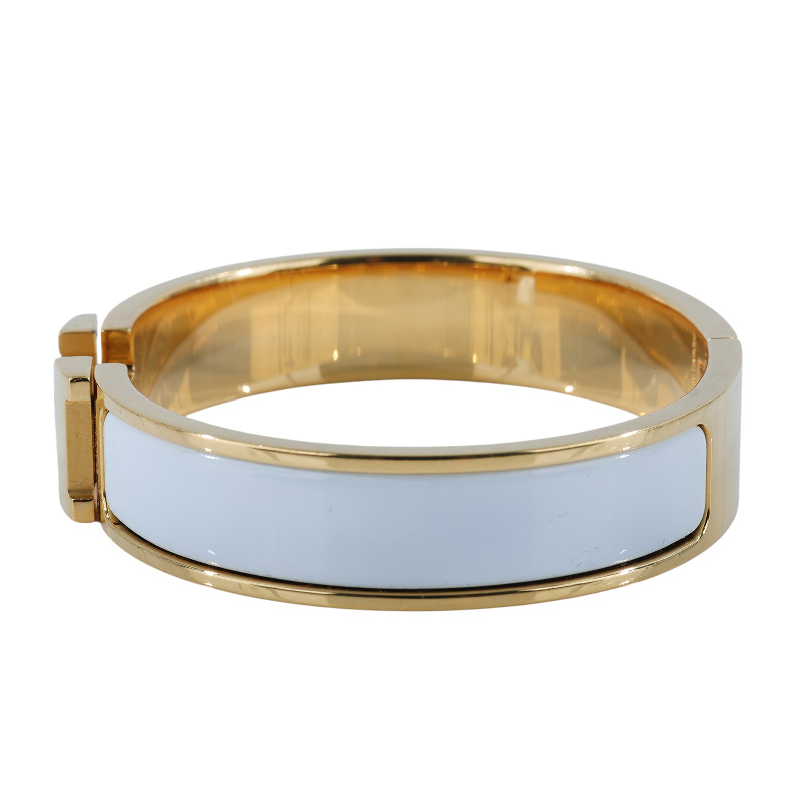 愛馬仕 Hermes Clic H PM 手環 白色 H700001Fv31PM /F1 01 26 白琺瑯手環 原廠盒子/防塵袋/國外購買證明影本